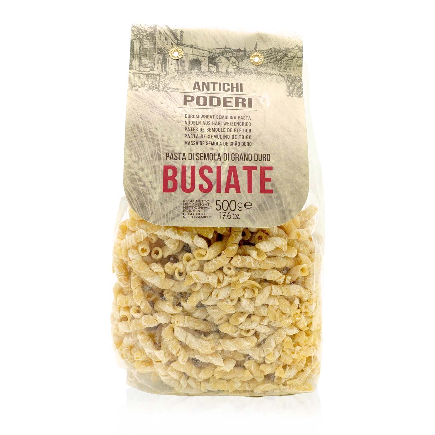 ANTICHI PODERI Pasta Busiate-Pasta aus Hartweizengriess - 0,5kg
