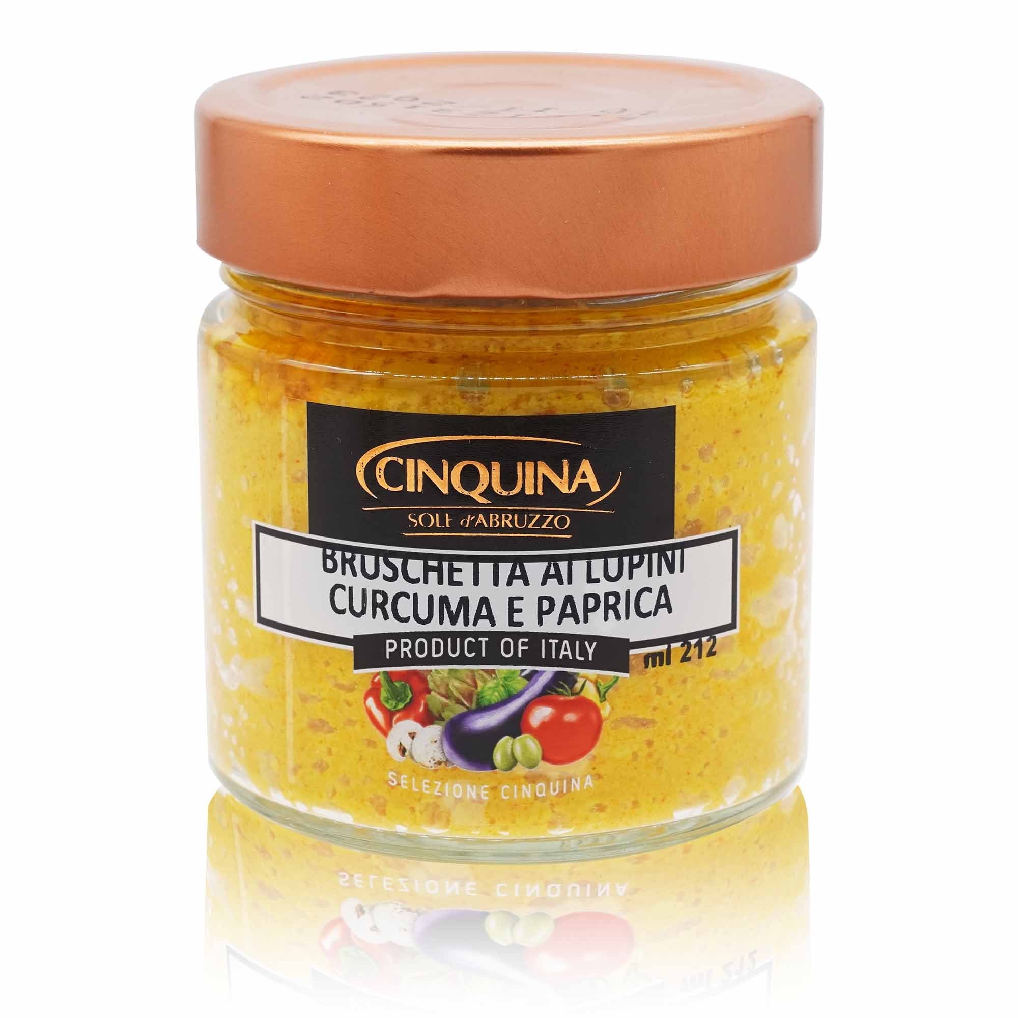 CINQUINA Bruschetta Lupini Curcuma Paprica – Bruschetta Lupinen-Kurkuma-Paprika - 0,200kg