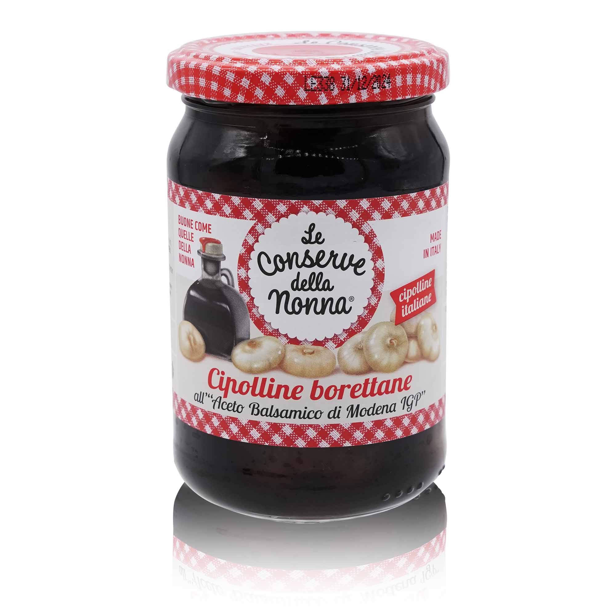 LE CONSERVE DELLA NONNA Cipolline borettane – Zwiebelchen mit Balsamessig - 0,300kg