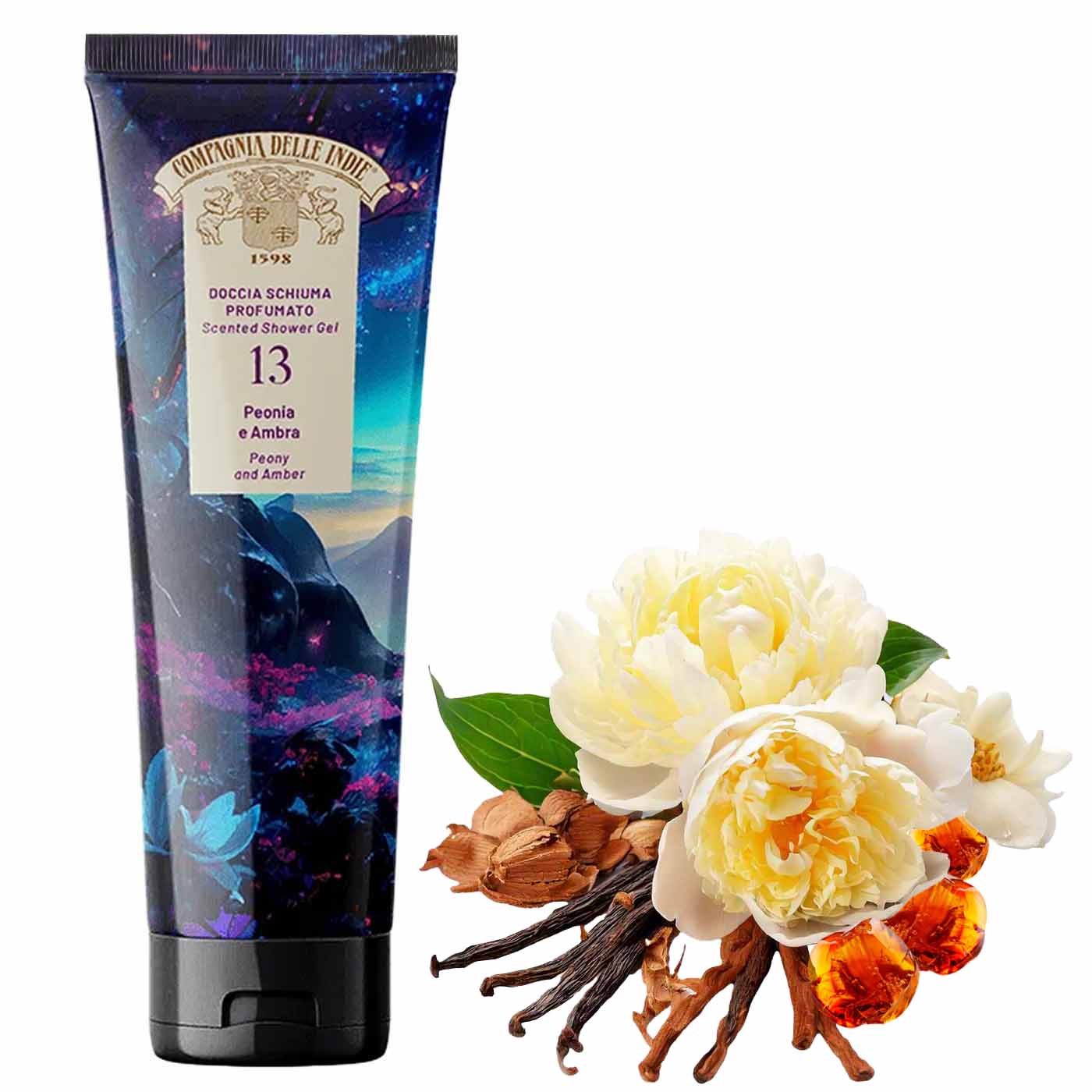 Compagnia delle Indie 13 Peonia e Ambra Shower Gel 250ml
