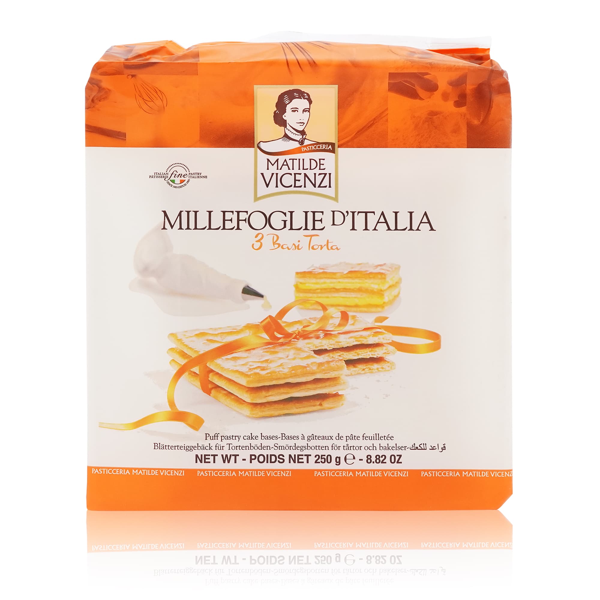VICENZI Millefogli d'Italia 3 Basi torta – Blätterteigplatten - 0,250kg
