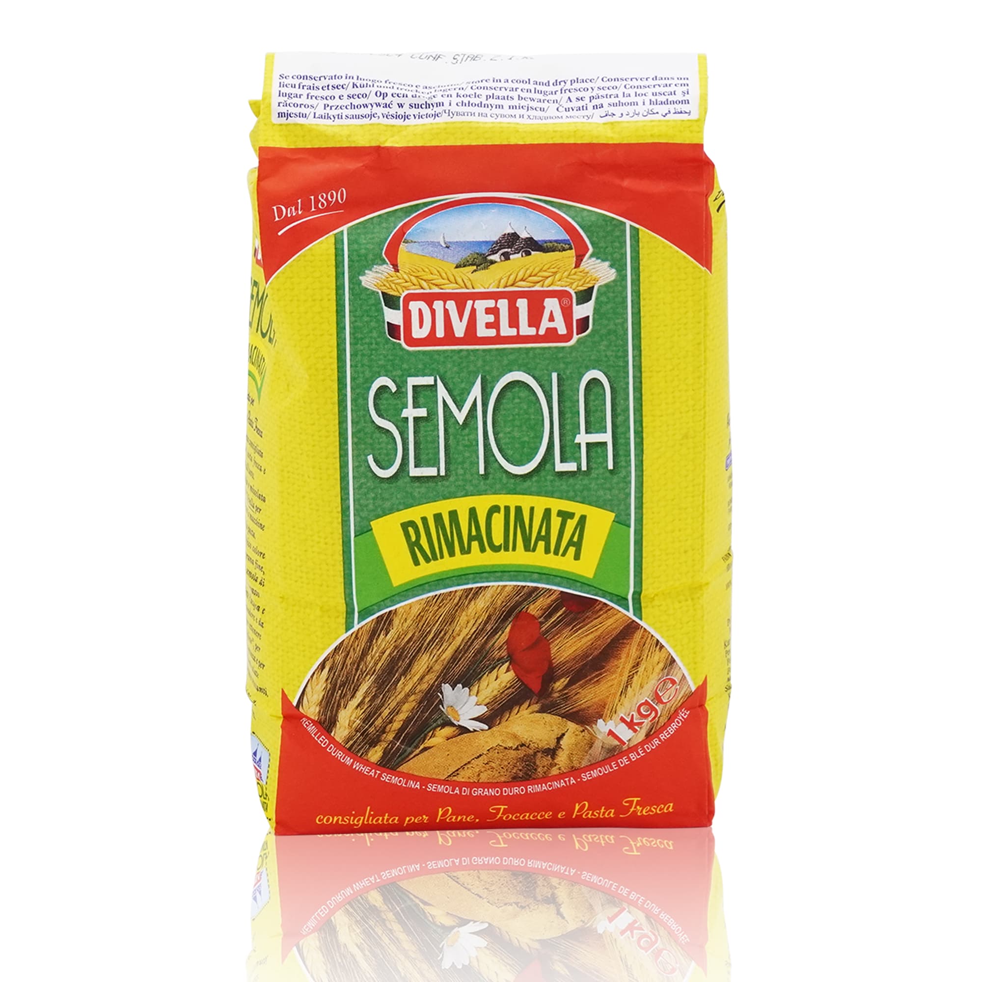 DIVELLA Semola Rimacinata – Hartweizengrieß - 1kg