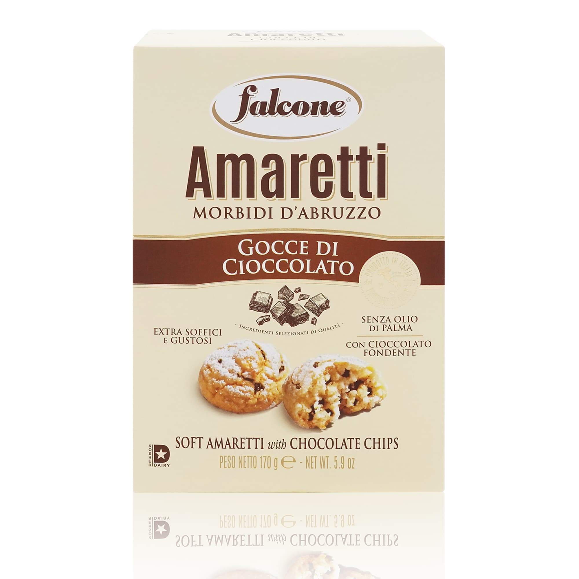 FALCONE Amaretti morbidi cioccolato fondeten – Weiche Amaretti mit Zartbitterschokolade - 0,170kg