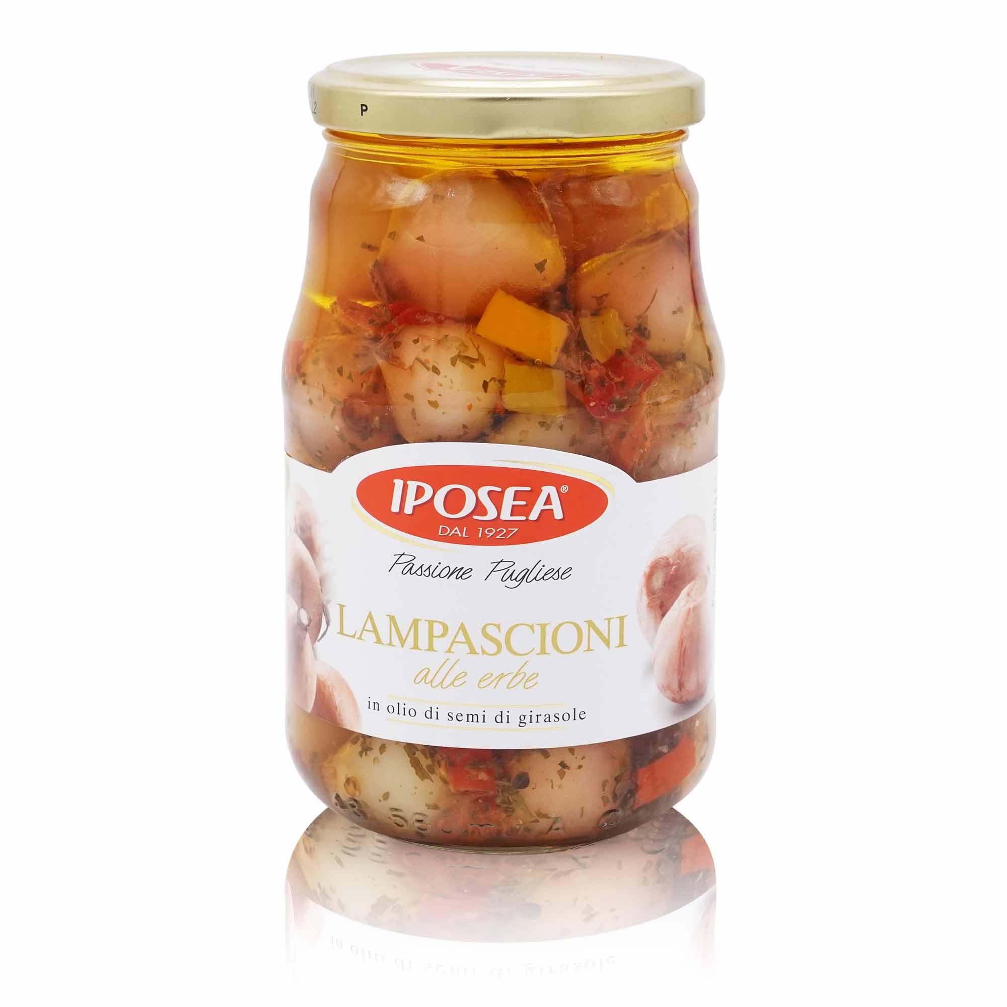 IPOSEA Lampascioni in olio alle erbe – Wildzwiebeln in Kräuteröl - 0,53kg