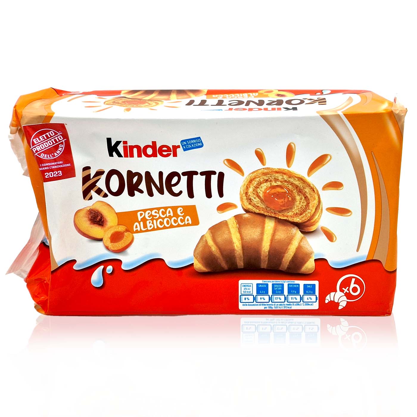 KINDER FERRERO Kornetti Pesca e Albicocca 252g