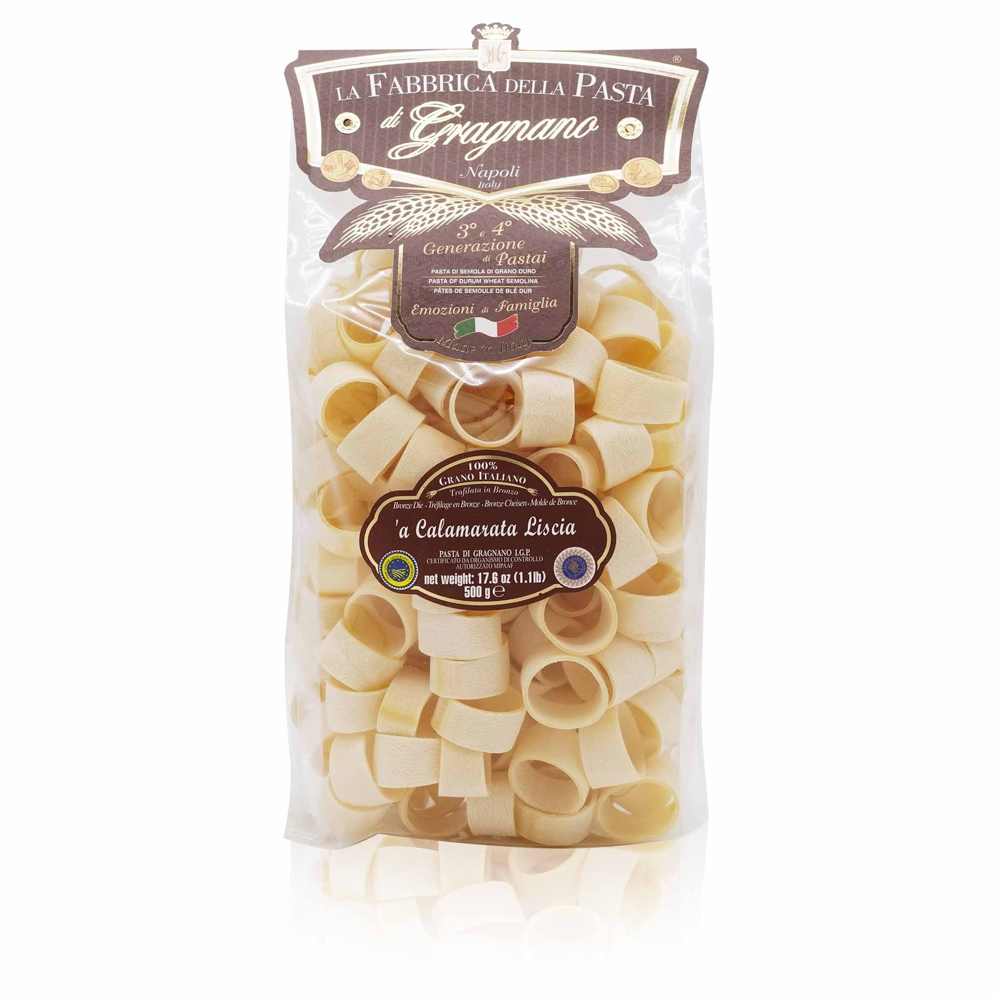 LA FABBRICA DELLA PASTA À Calamarata liscia – Pasta Calamarata - 0,5kg