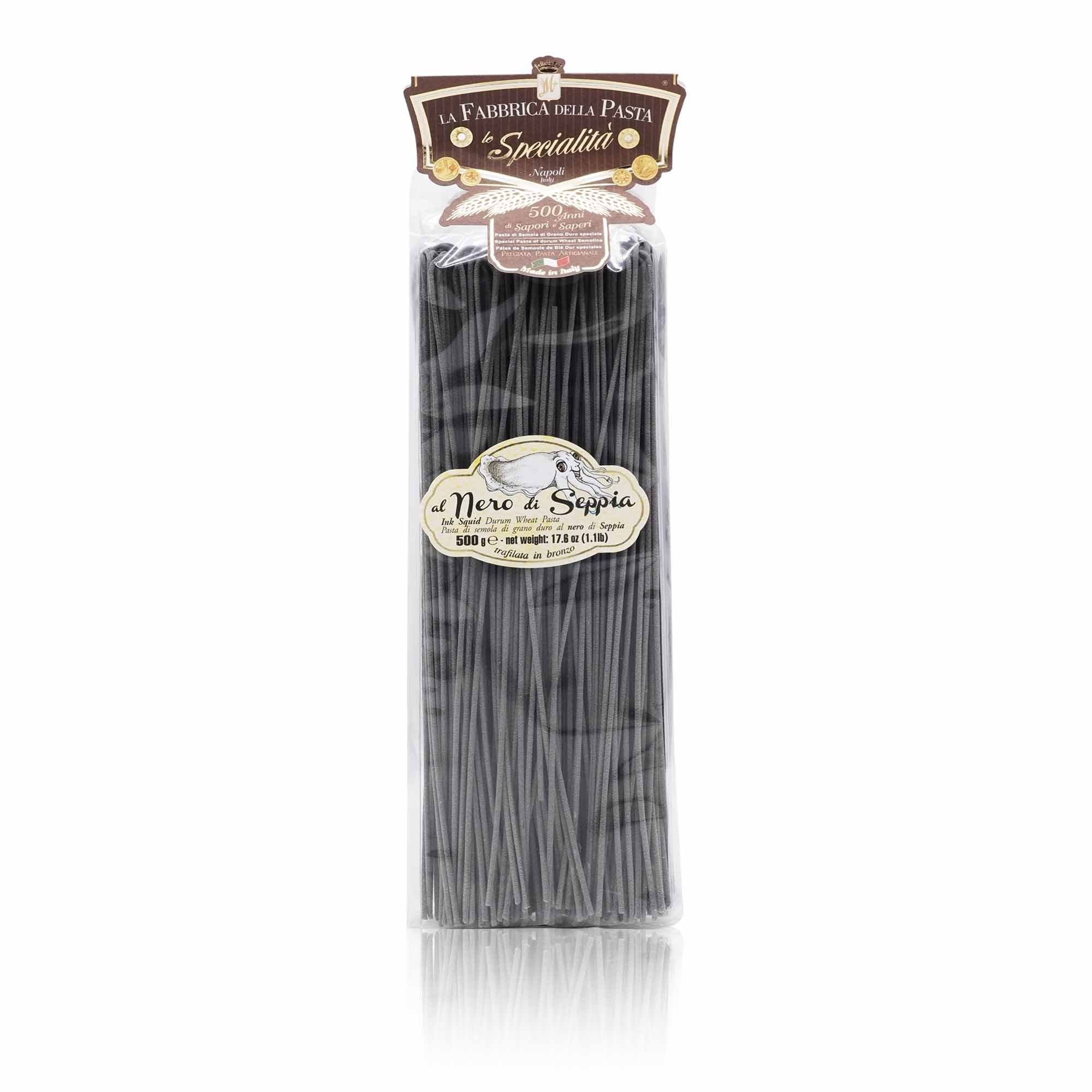 LA FABBRICA DELLA PASTA Spaghetti al nero di seppia – Spaghetti mit Tintenfisch - 0,5kg