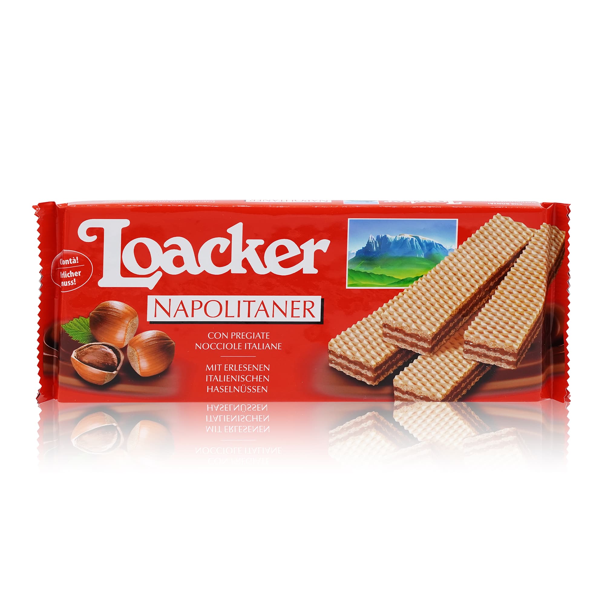 LOACKER Wafers con crema alla nocciola – Waffeln mit Haselnusscreme - 0,175kg