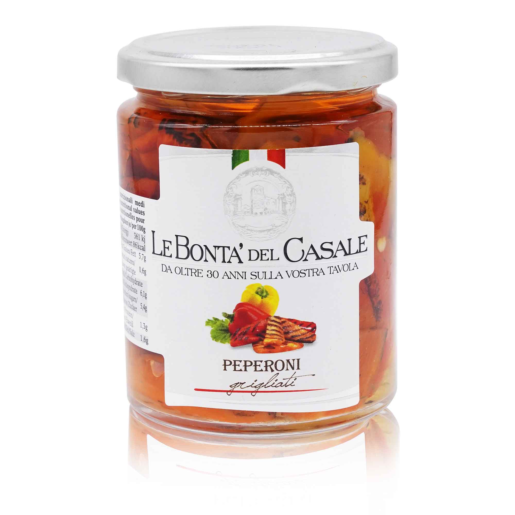 LE BONTÀ DEL CASALE Peperoni grigliati – Paprika gegrillt - 0,280kg