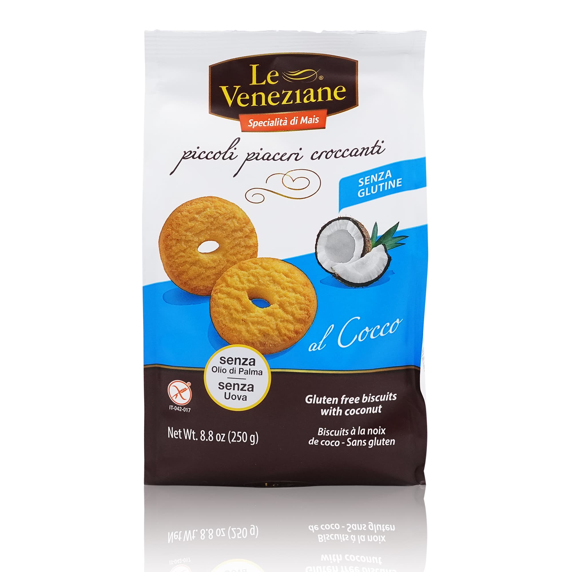 LE VENEZIANE Biscotti al Cocco – Kekse mit Kokosnuss - 0,250kg