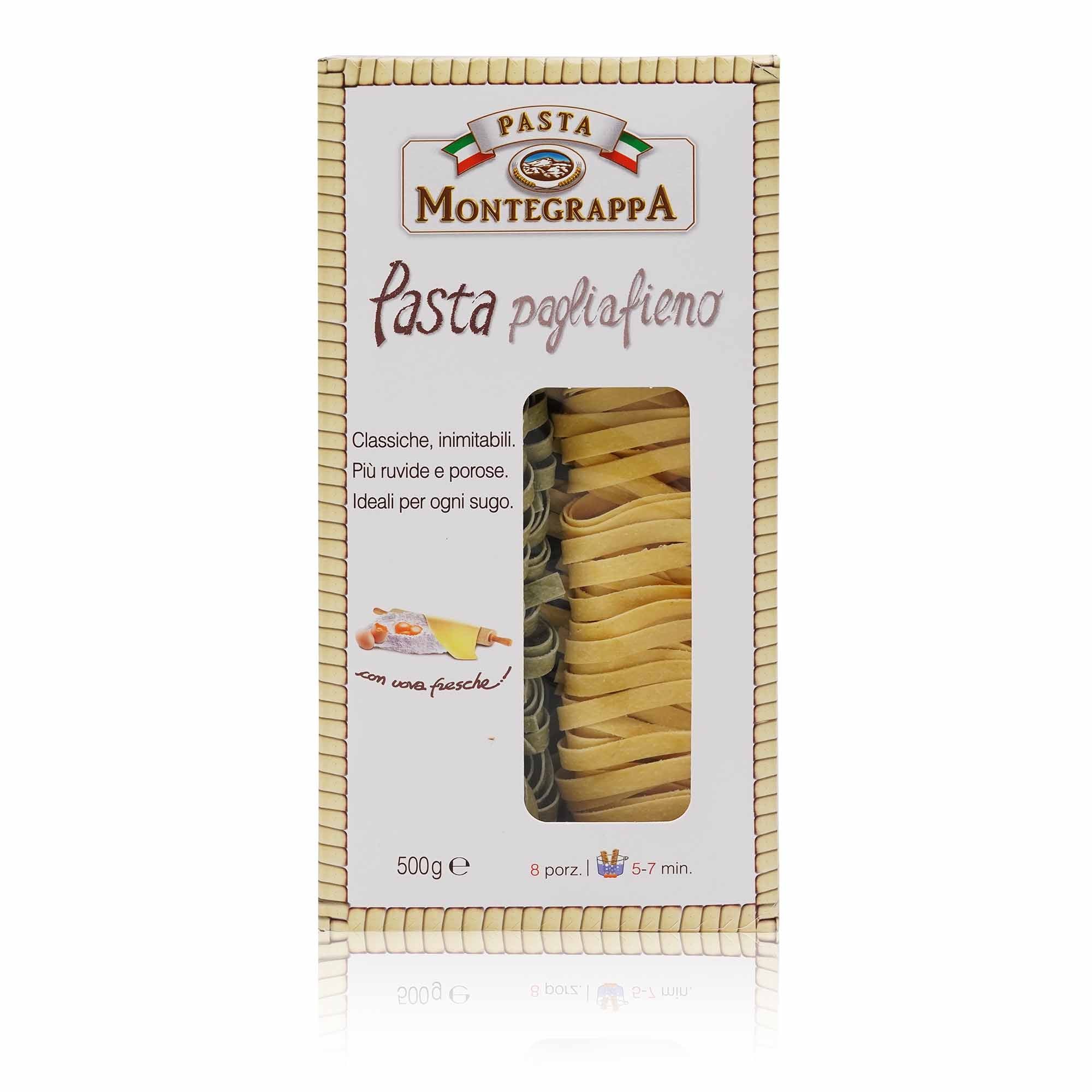 MONTEGRAPPA Tagliatelle Pagliafieno – Tagliatelle mit Ei und Spinat - 0,5kg