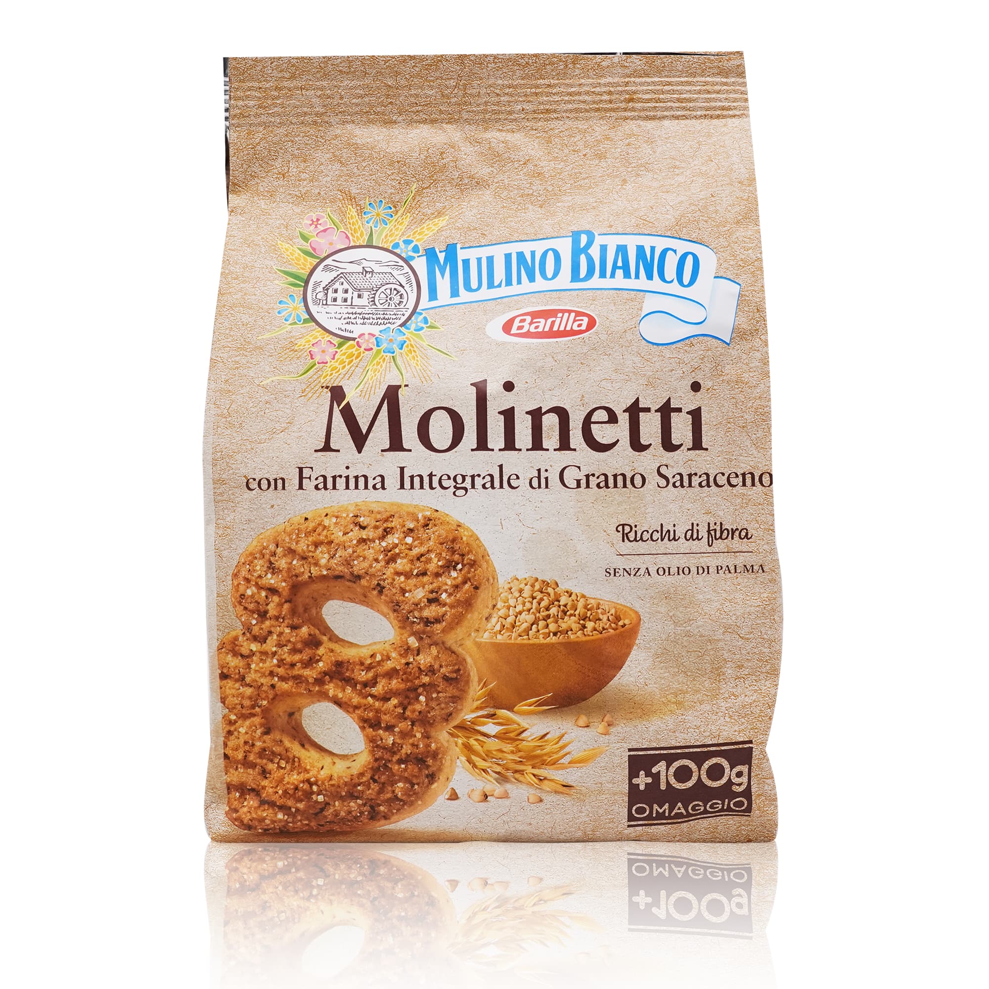 MULINO BIANCO Biscotti Molinetti – Kekse Vollkorn- u. Buchweizenmehl - 0,8kg