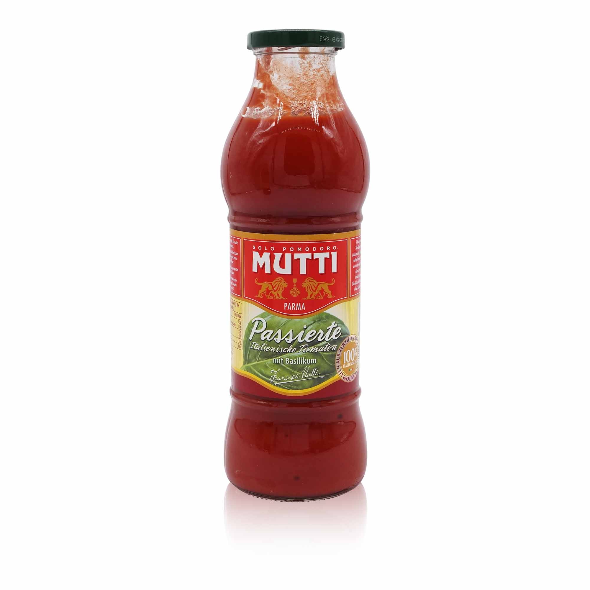 MUTTI Passata di Pomodoro al Basilico – Passierte Tomaten mit Basilikum - 0,7kg