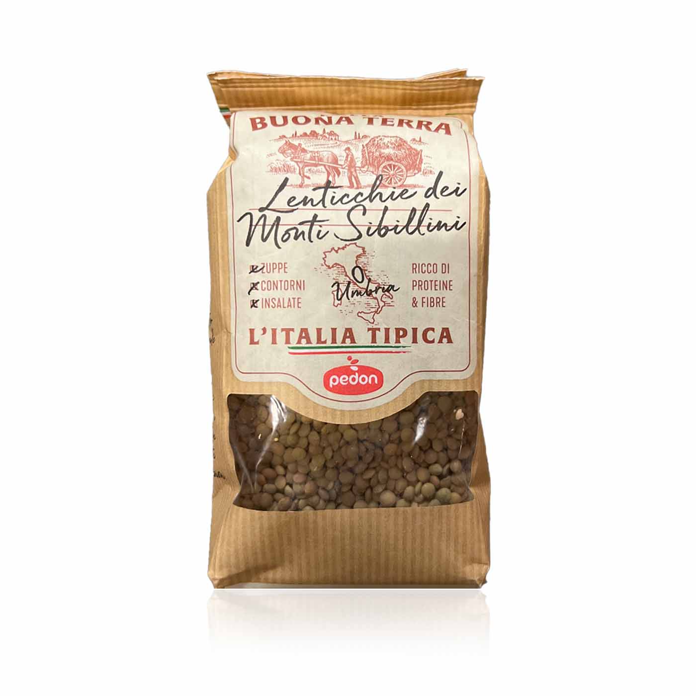 PEDON Lenticchie- Linsen italienischer Herkunft- 0,35kg