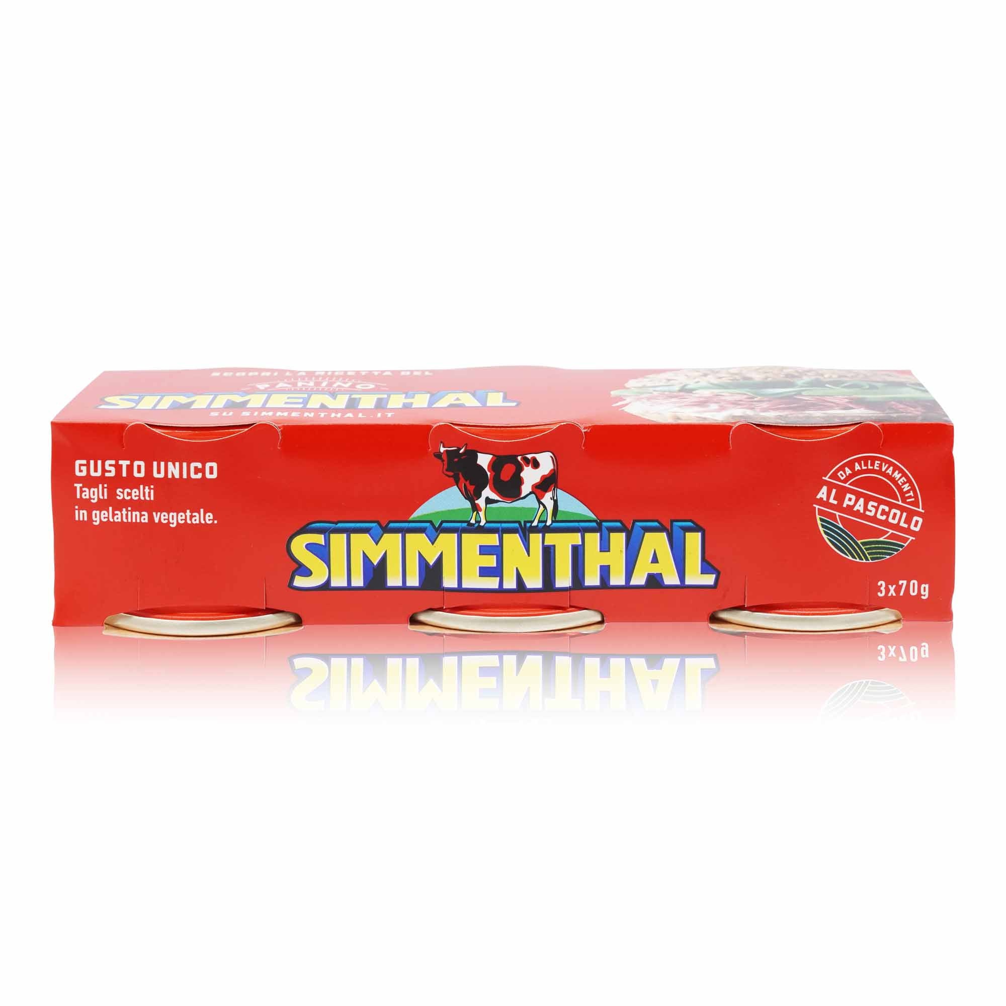 SIMMENTHAL Carne di manzo in gelatina – Rindfleisch in Gelée - 3x 70g