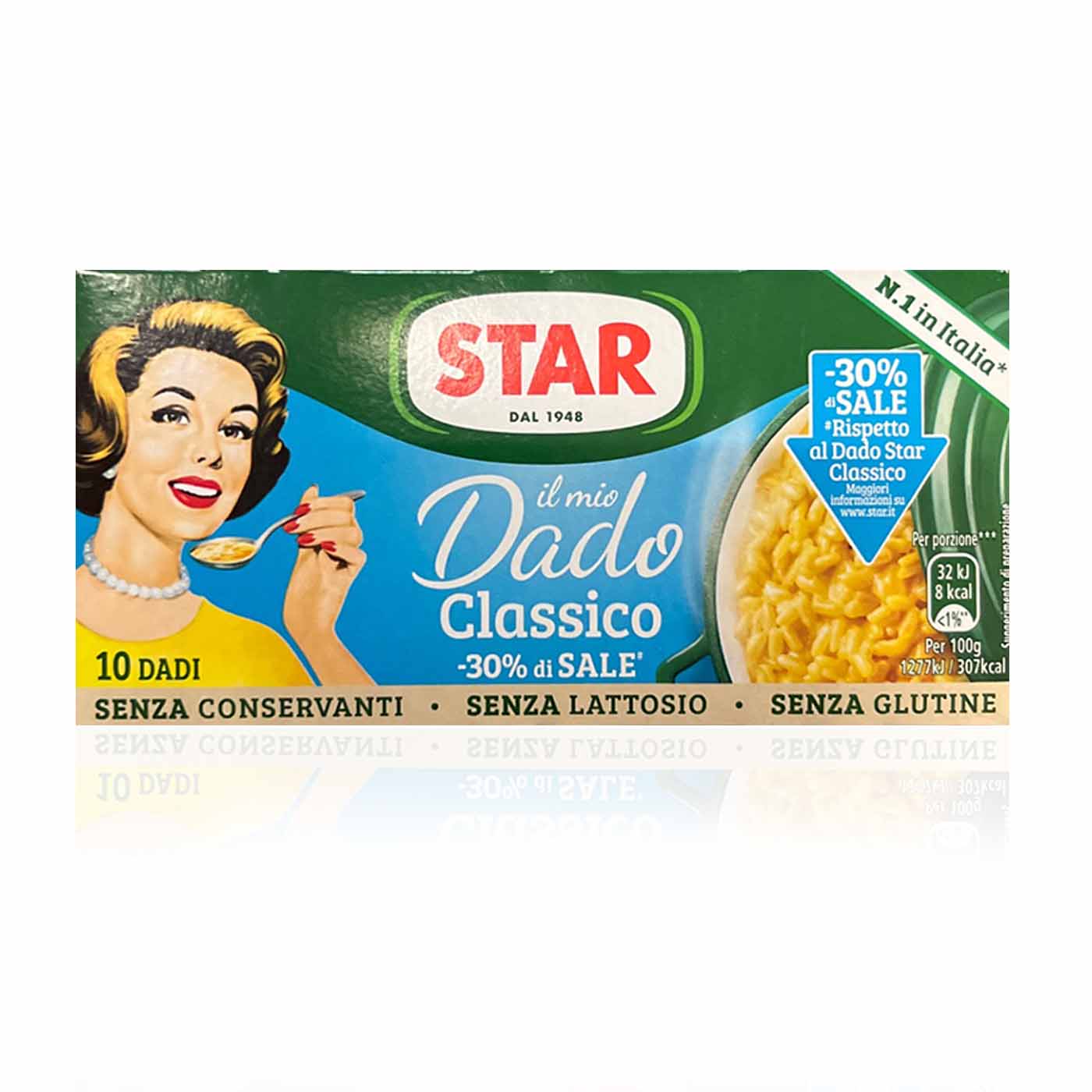 STAR Dado classico - Suppenwürfel Brühe -30% Salz - 0,100kg