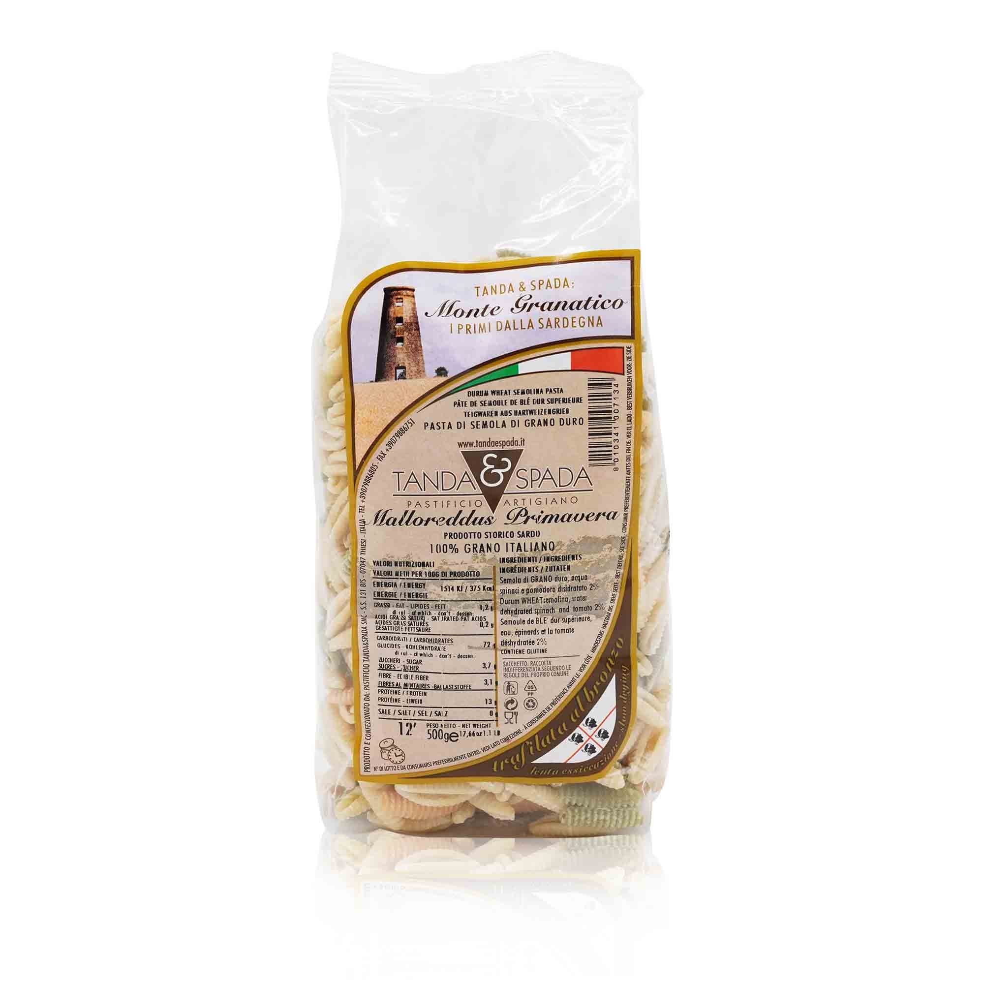 TANDA & SPADA Malloreddus primavera – Malloreddus Primavera - 0,5kg