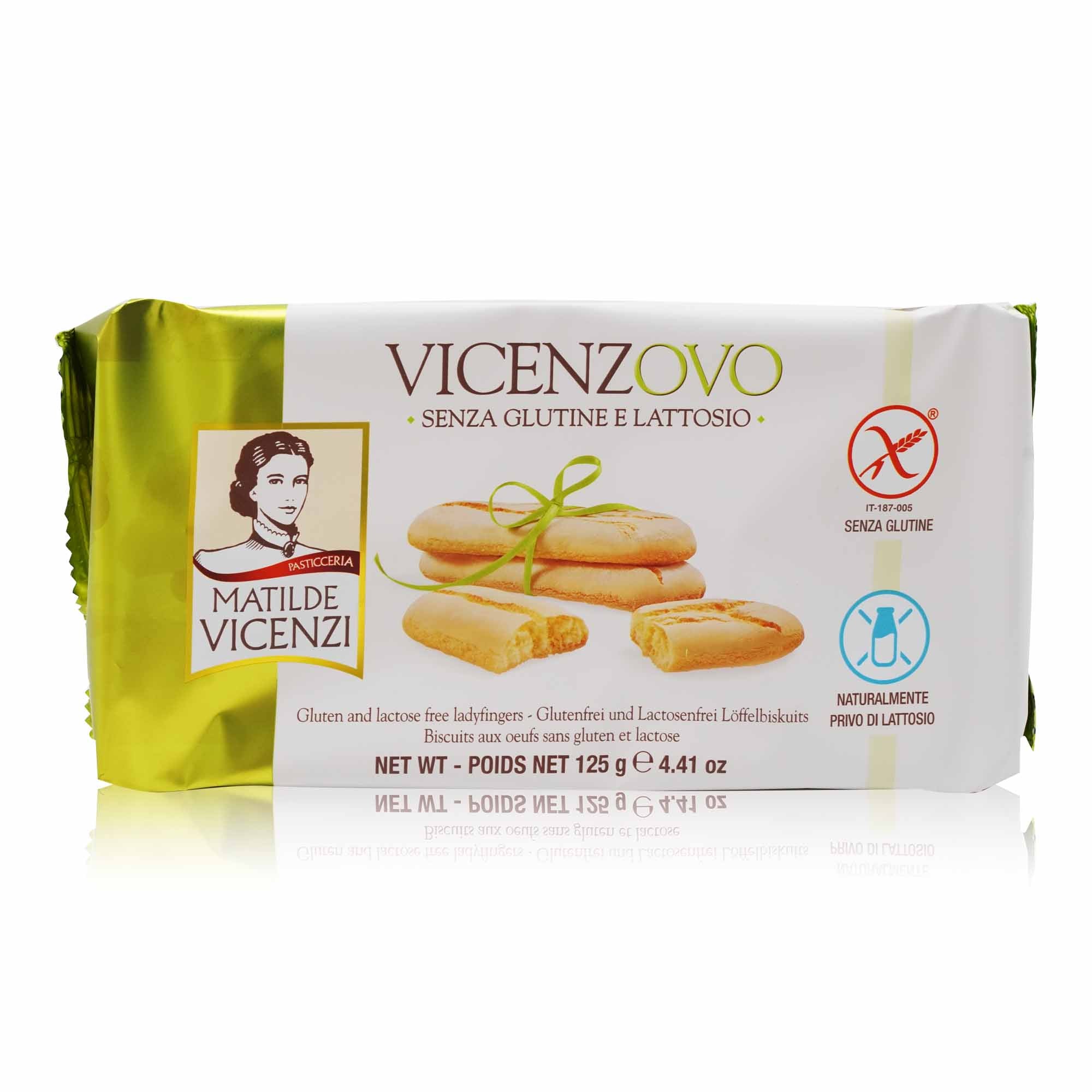 VICENZI Savoiardi senza glutine – Kekse Savoiardi glutenfrei - 0,125kg