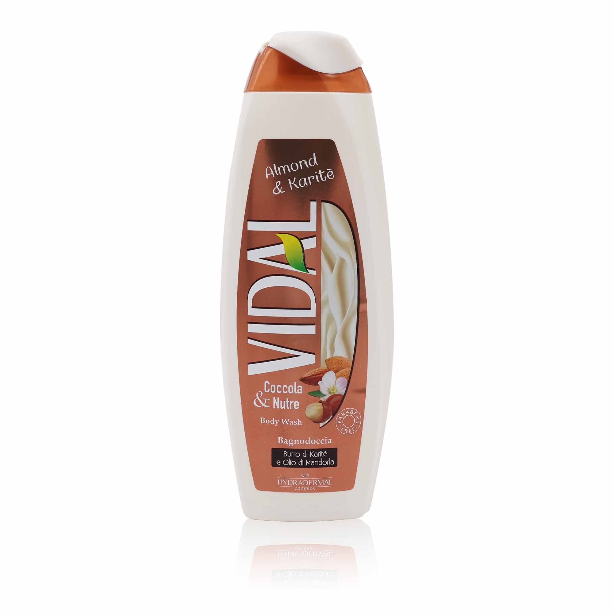 VIDAL Bagnodoccia Coccola & Nutre – Duschgel Sheabutter&Mandelöl - 0,5l