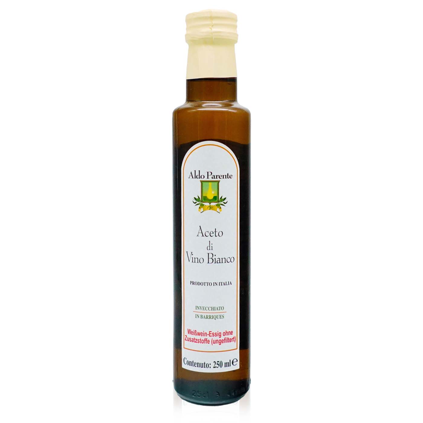 ALDO PARENTE Aceto di vino bianco - Weissweinessig - 0,25l - italienisch - einkaufen.de