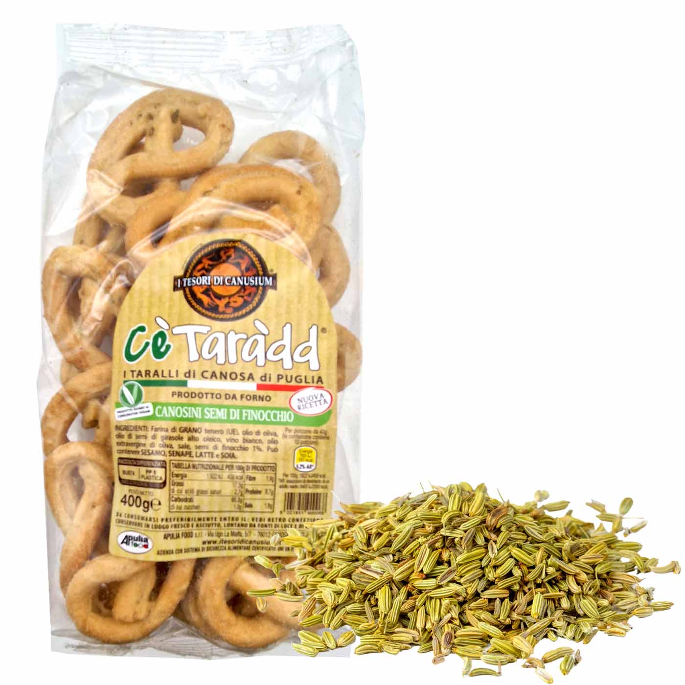 Apulia Food C'è Taràdd Taralli Finocchio 400g - italienisch - einkaufen.de