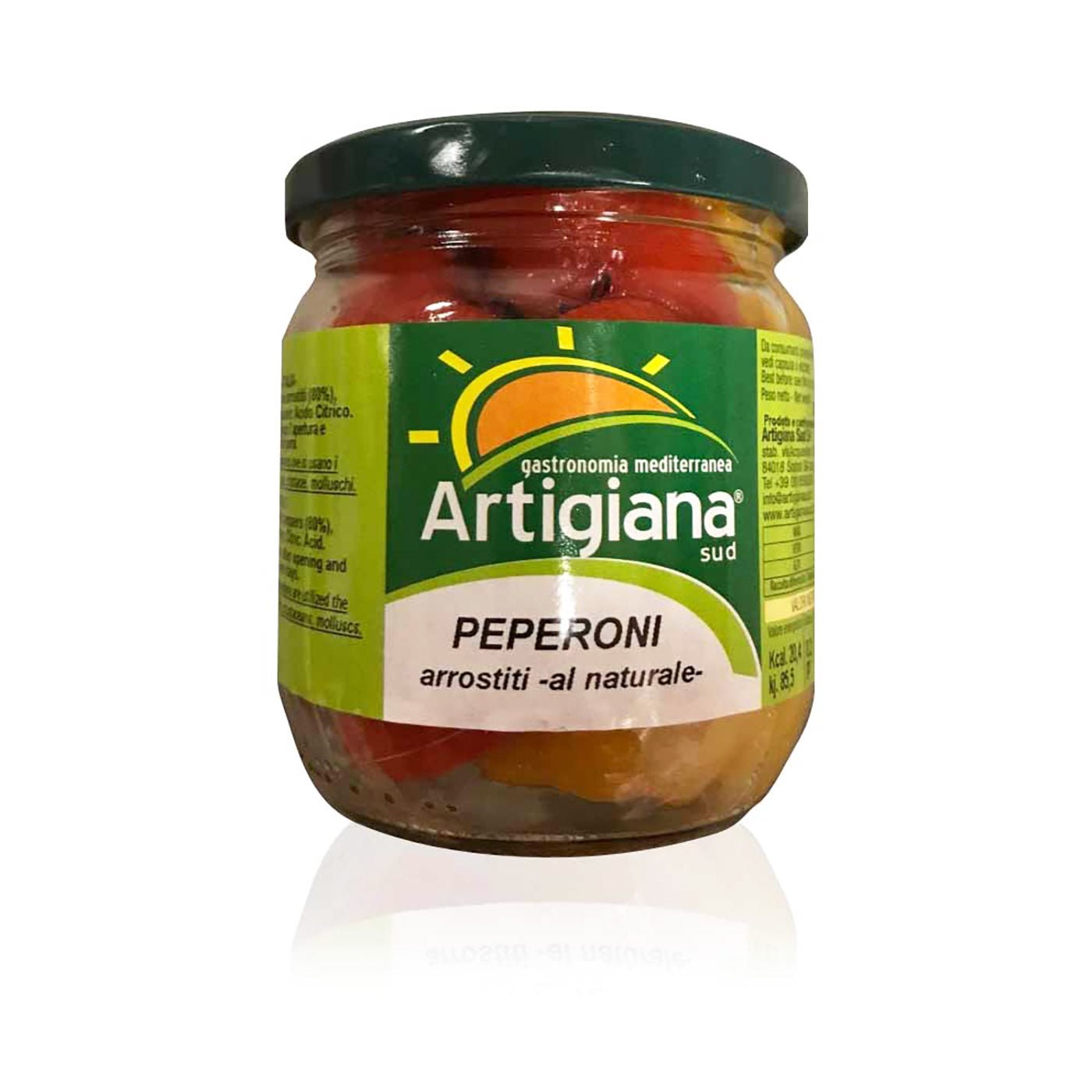 ARTIGIANA Peperoni arrostit al naturale - Paprika gegrillt natur - 0,390kg - italienisch - einkaufen.de