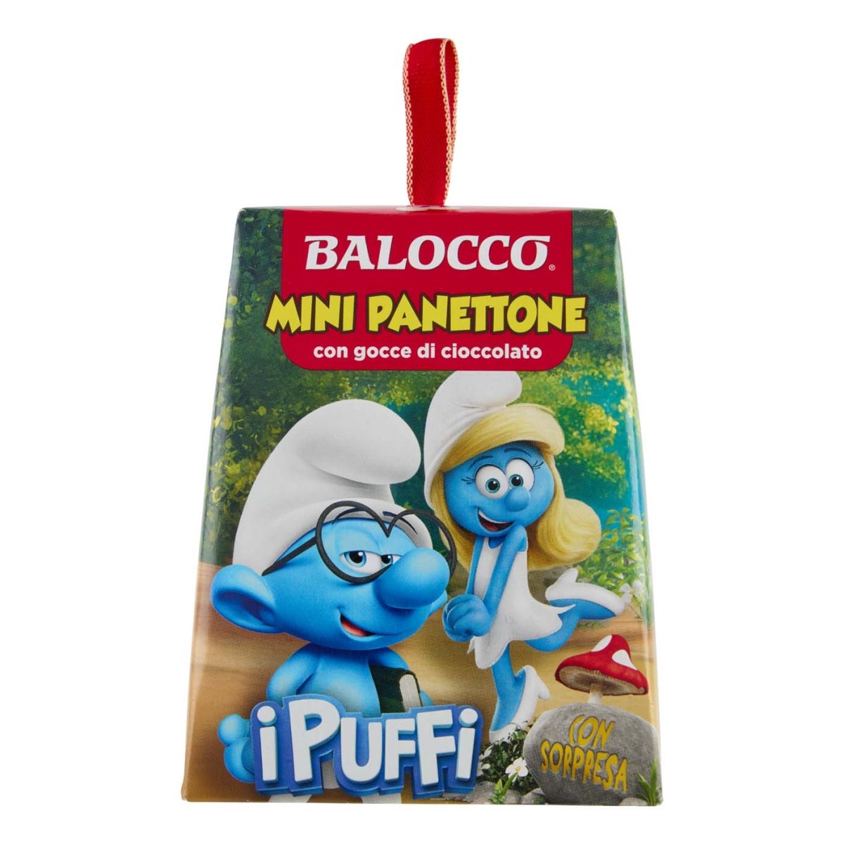 Balocco Mini Panettone con gocce di cioccolato i Puffi 90g - italienisch - einkaufen.de