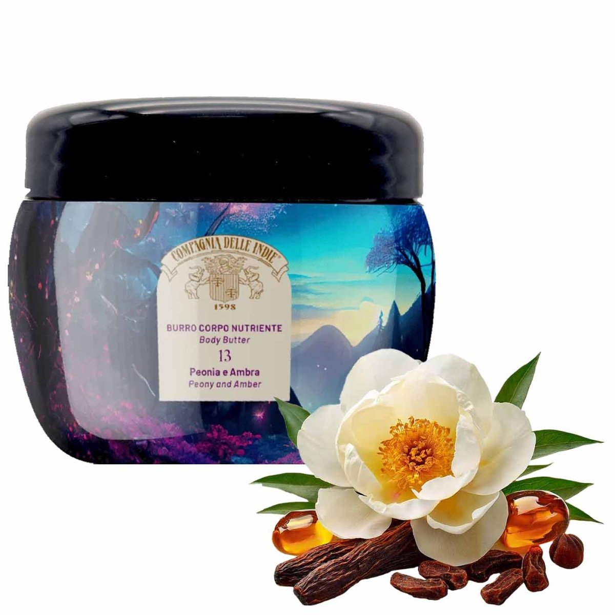 Compagnia delle Indie Burro Corpo Nutriente 13 Peonia e Ambra 250ml - italienisch - einkaufen.de