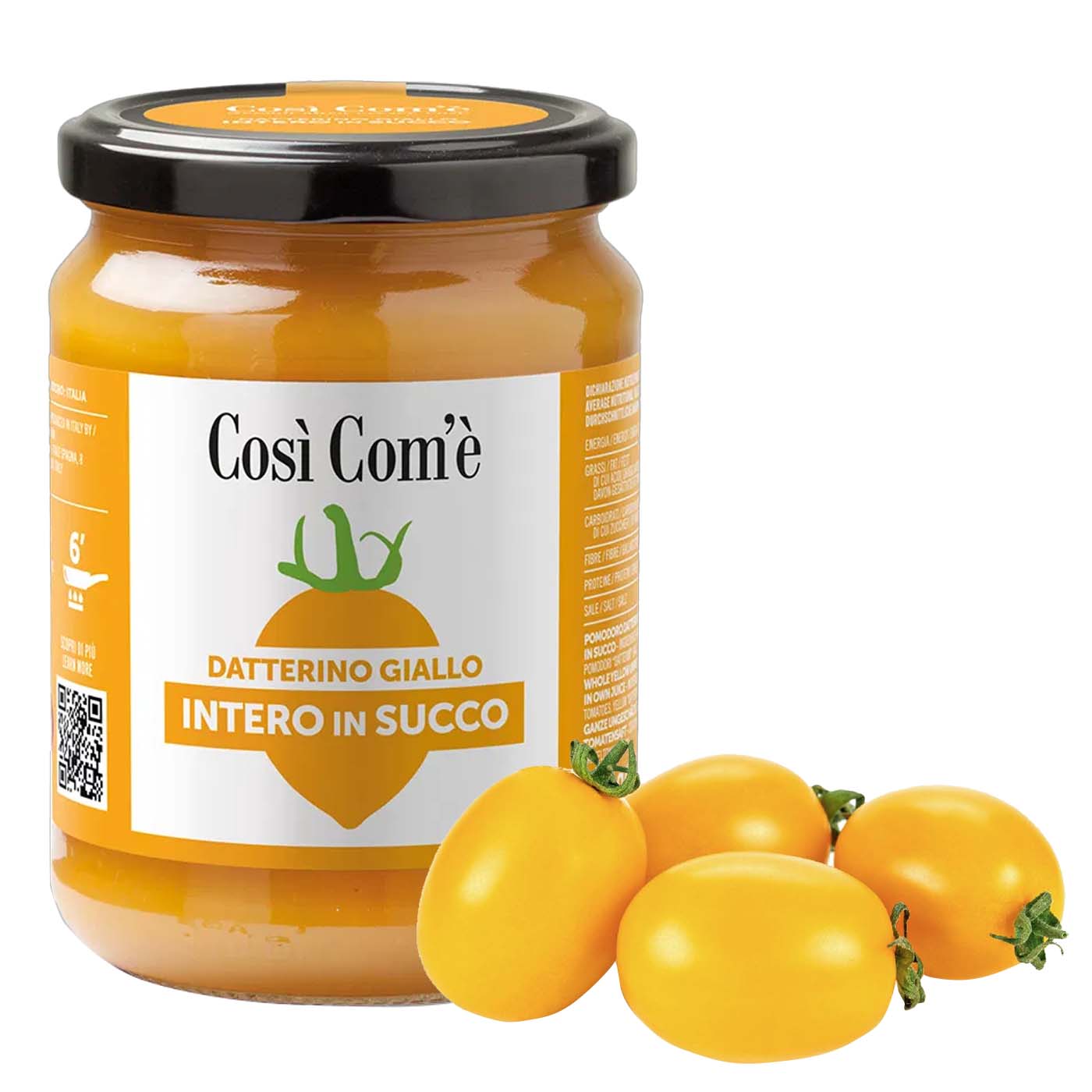 Così Com'è Datterino Giallo Intero in Succo 350g - italienisch - einkaufen.de