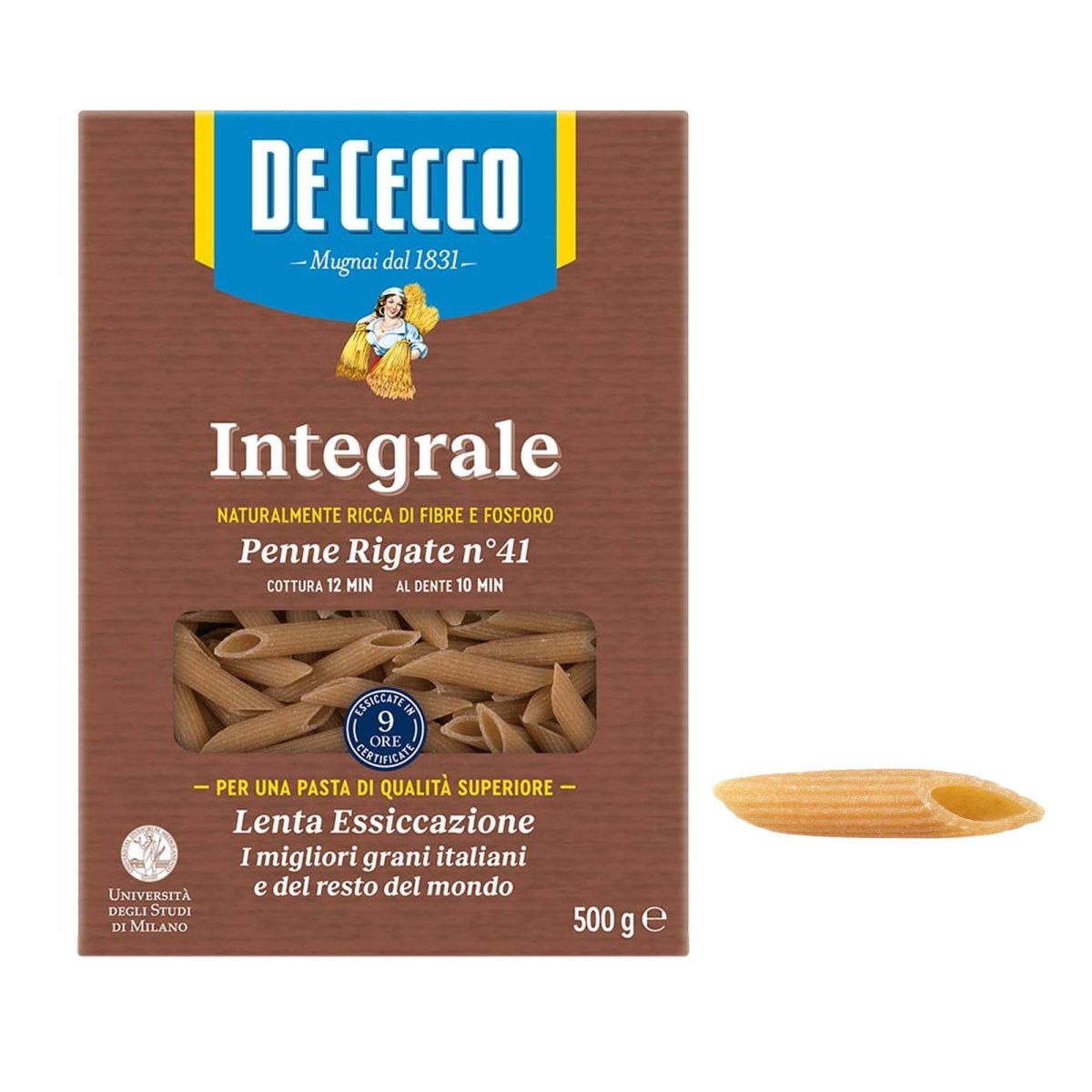 De Cecco Penne rigate Integrale n° 41 500g - italienisch - einkaufen.de