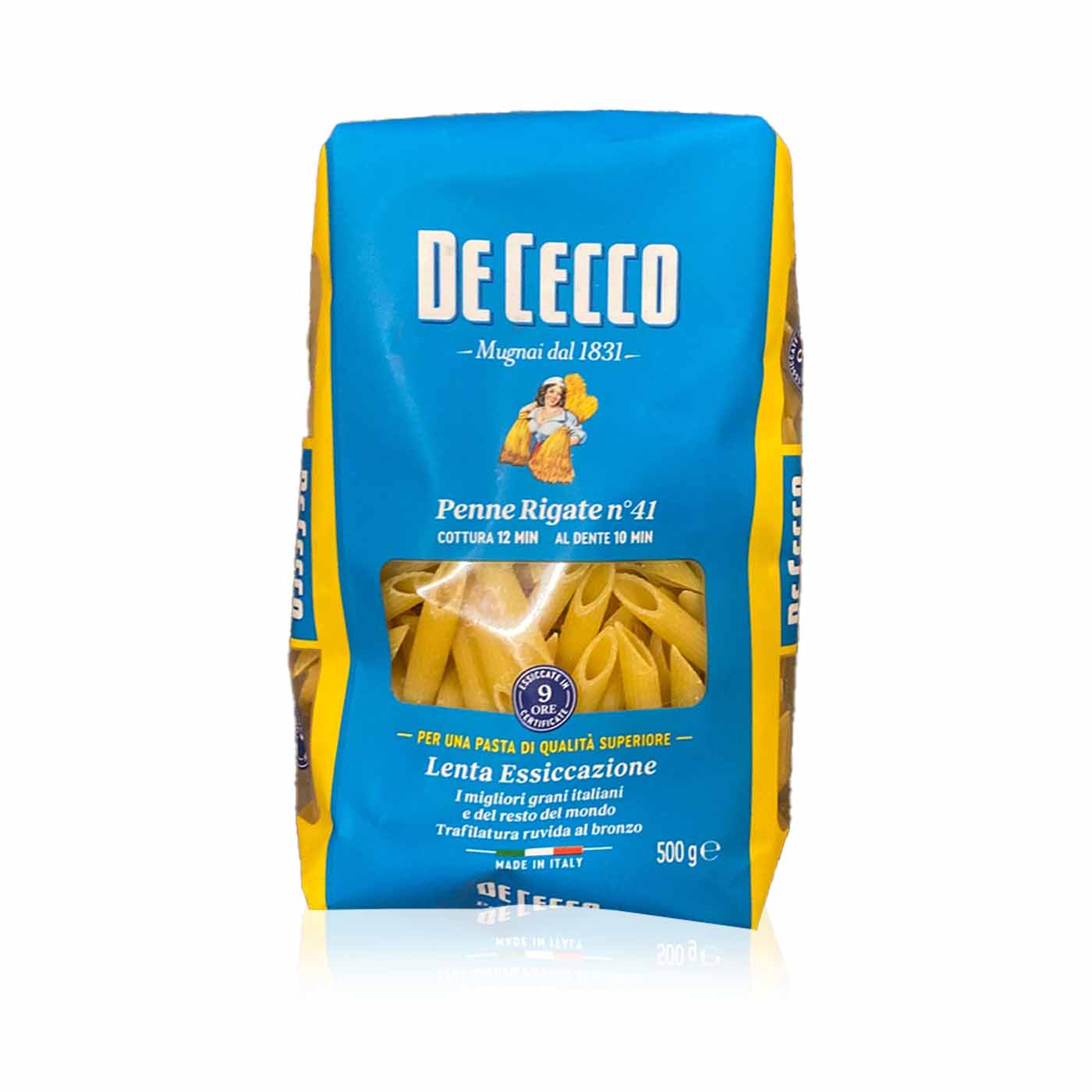 DE CECCO Penne rigate n°41 - Penne geriffelt - 0,500kg - italienisch - einkaufen.de