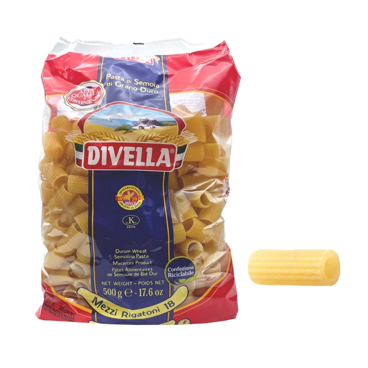 Divella Mezzi Rigatoni n° 18 500g - italienisch - einkaufen.de