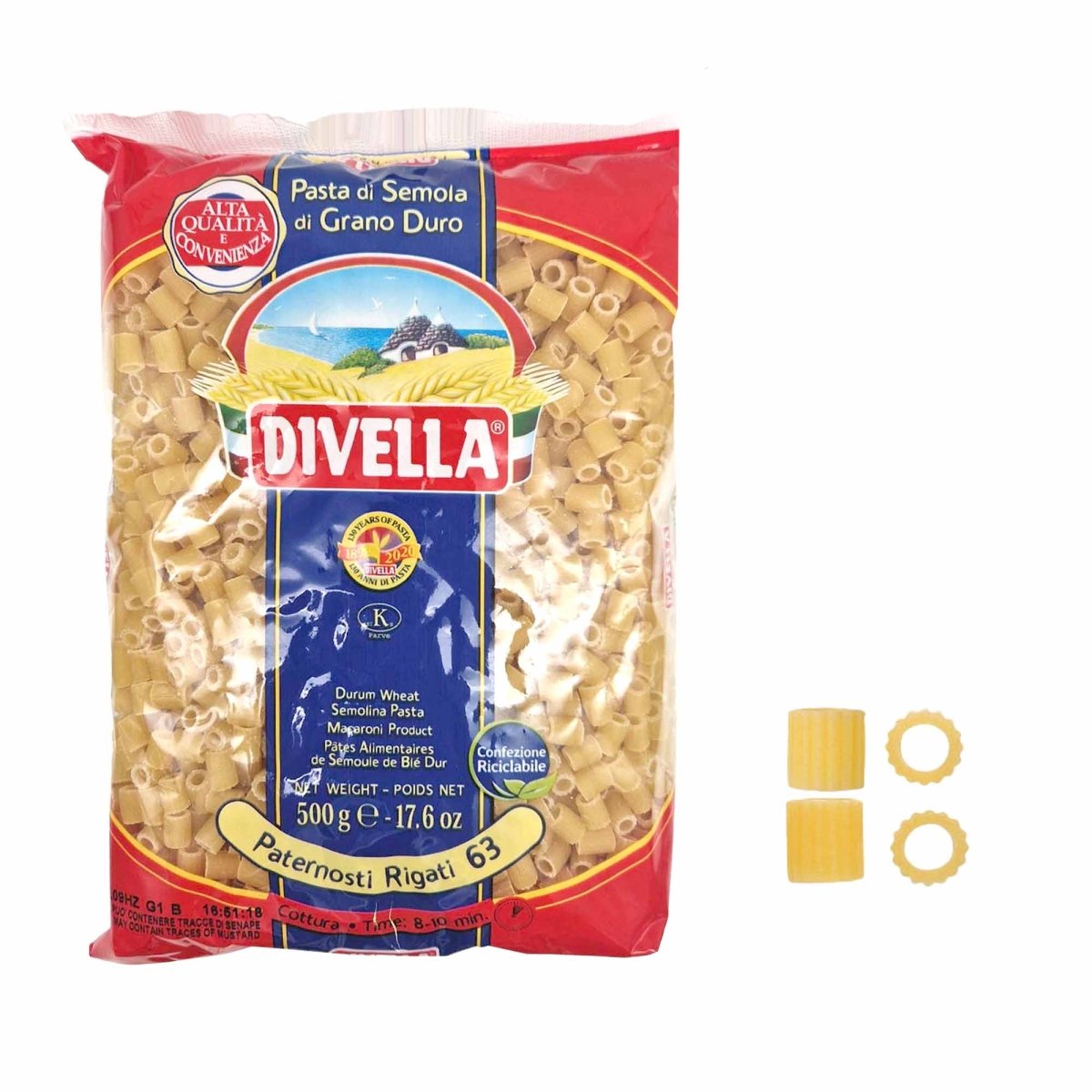 Divella Paternostini Rigati n° 63 500g - italienisch - einkaufen.de