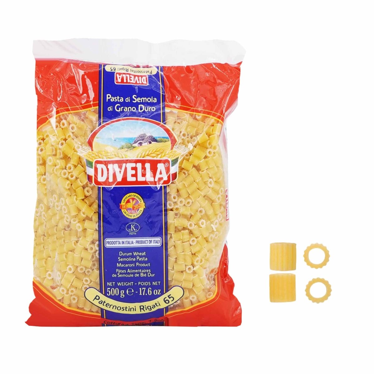 Divella Paternostini Rigati n° 65 500g - italienisch - einkaufen.de