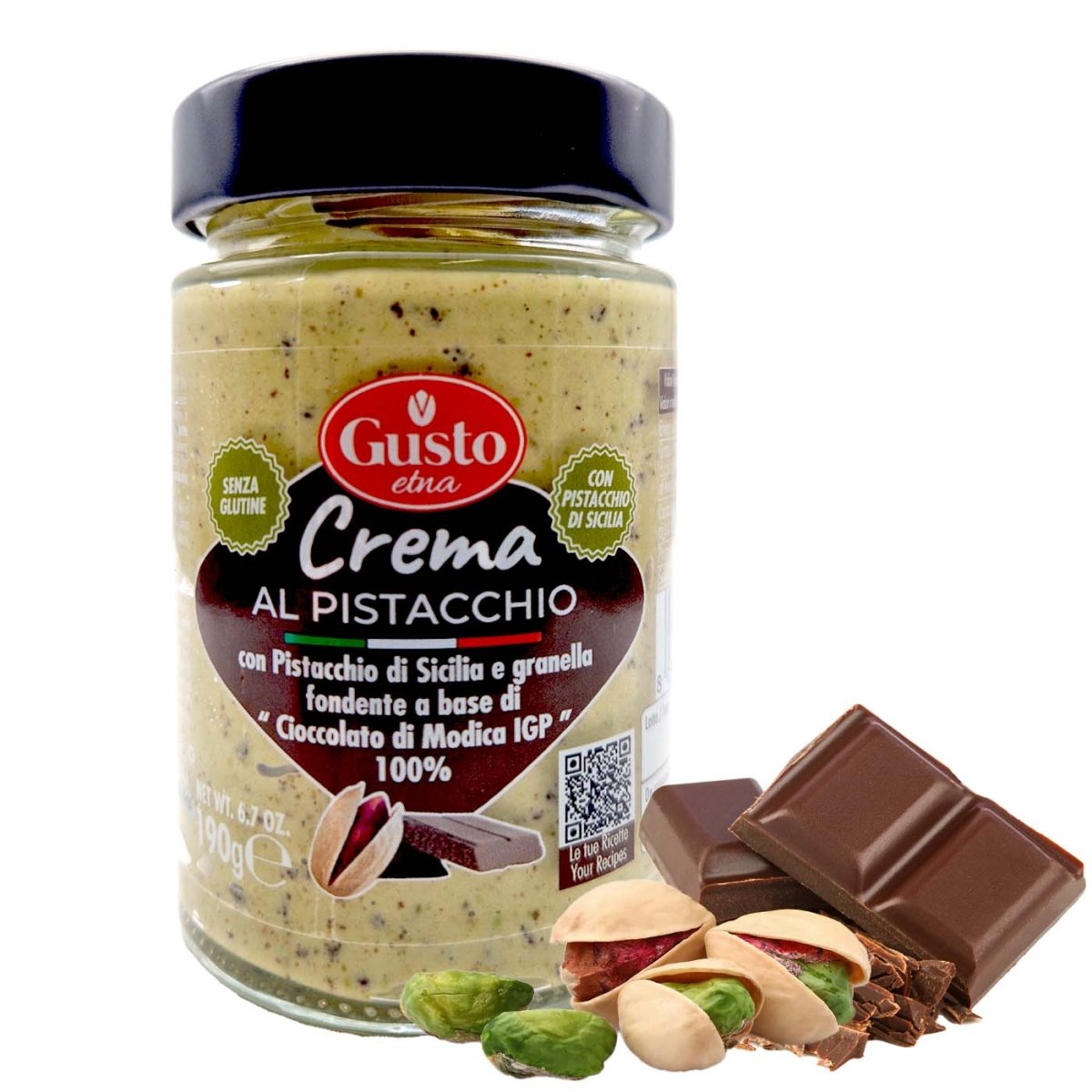 Gusto Crema di pistacchio con cioccolato fondente 190g - italienisch - einkaufen.de
