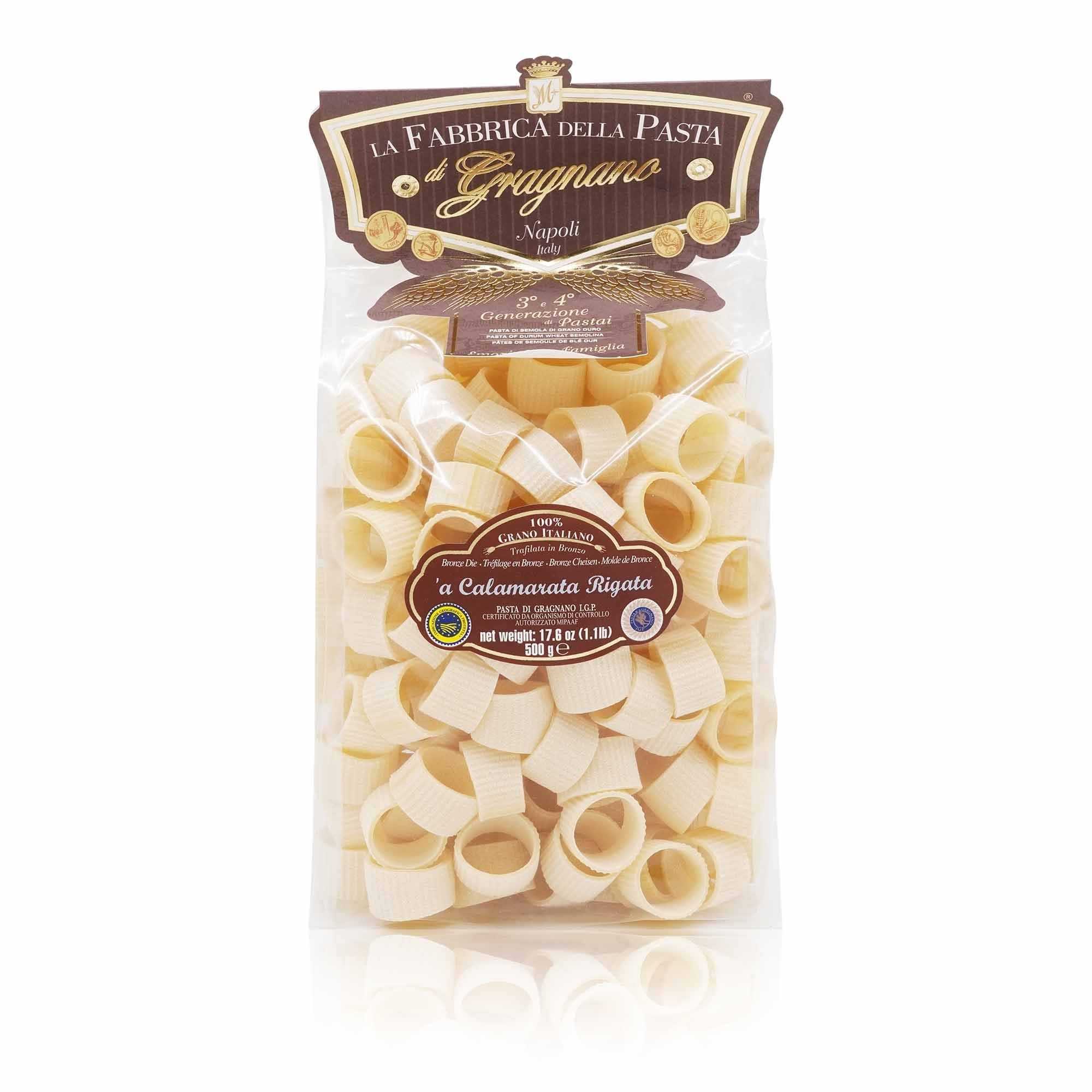 LA FABBRICA DELLA PASTA Calamarata Rigata – Calamarata gerippt - 0,5kg - italienisch - einkaufen.de