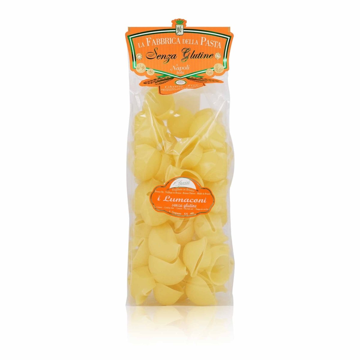 LA FABBRICA DELLA PASTA Lumaconi senza glutine – Lumaconi Glutenfrei - 0,5kg - italienisch - einkaufen.de