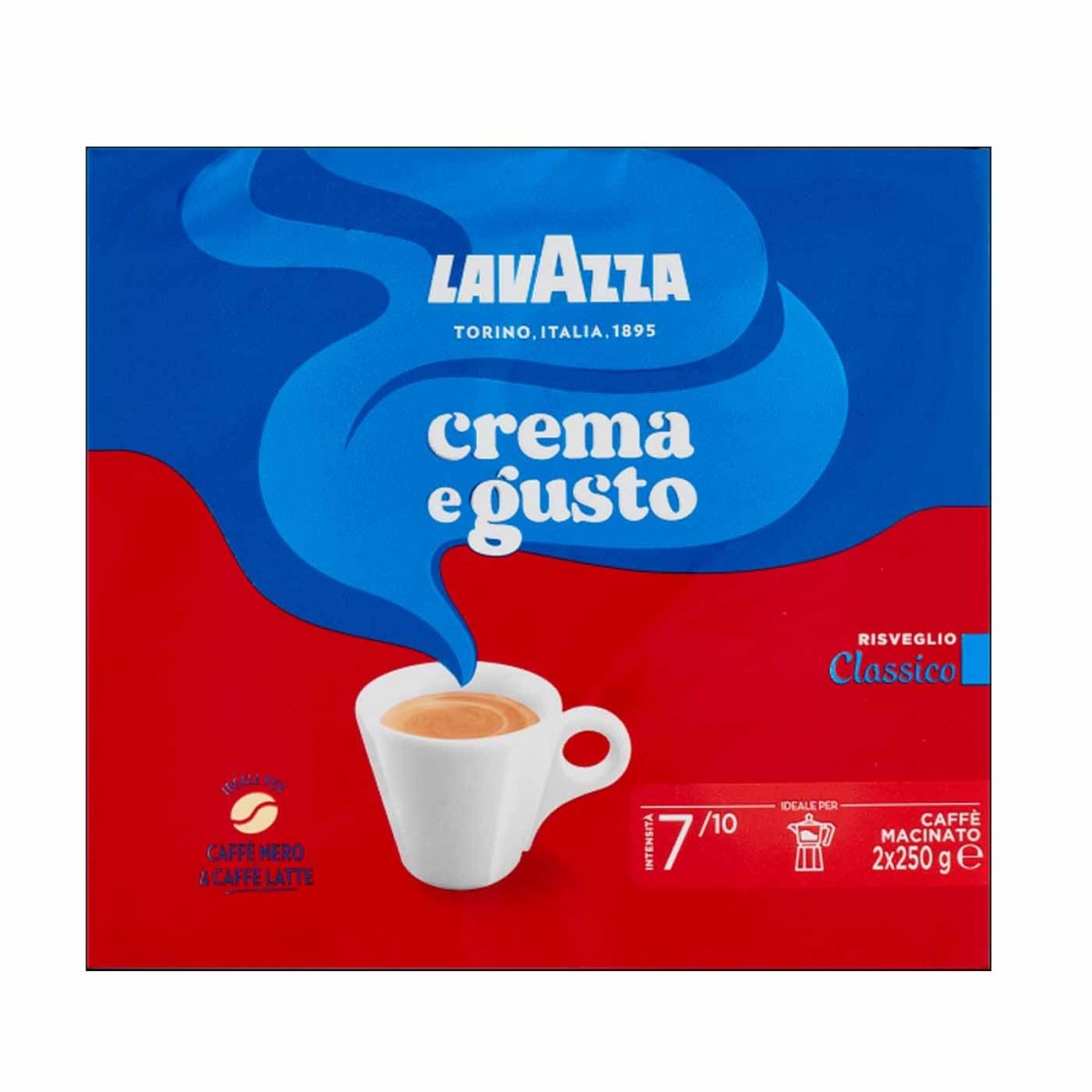 Lavazza Crema e Gusto Classico gemahlener Kaffee 2x 250g - italienisch - einkaufen.de