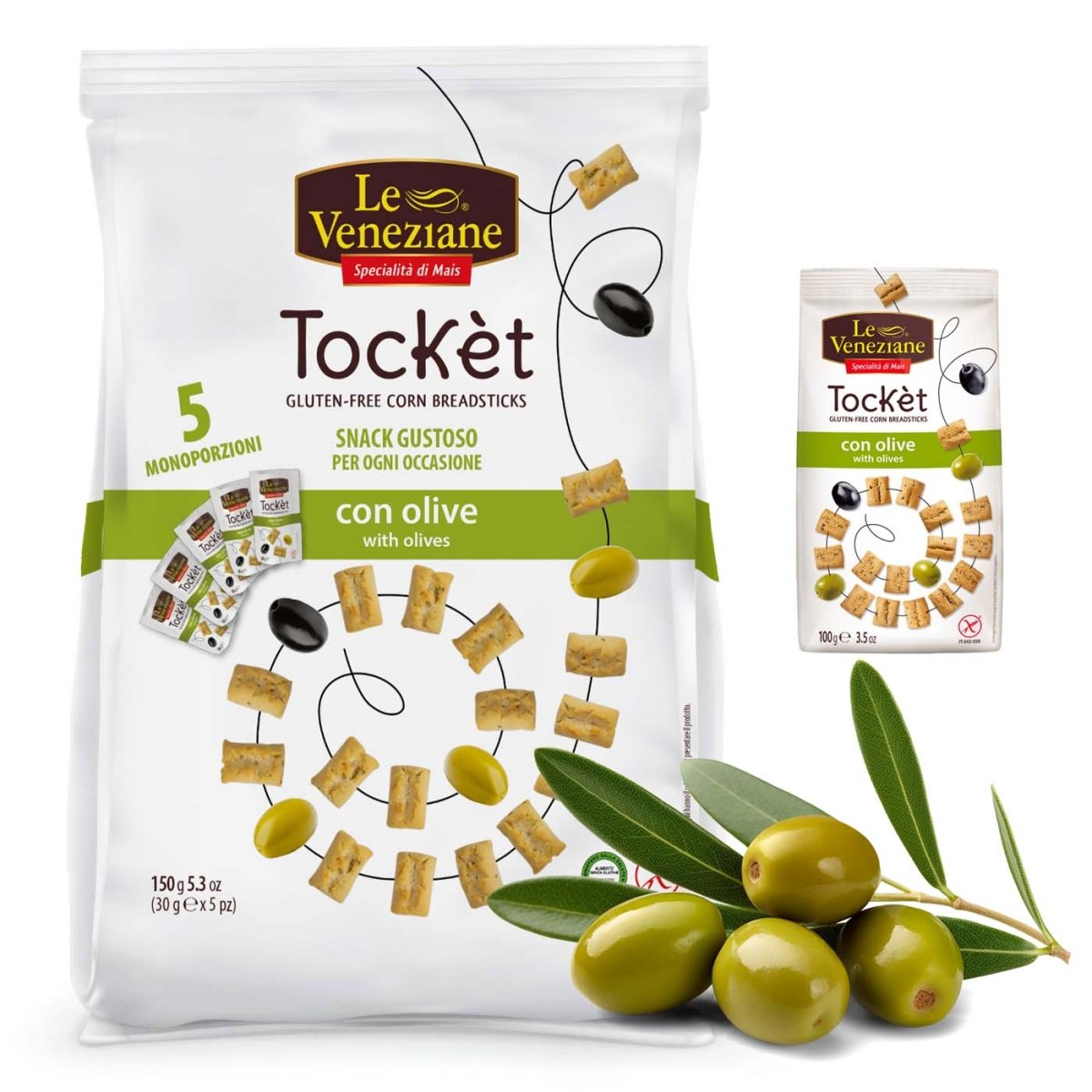 Le Veneziane Salatini Tockèt con olive senza glutine 150g - italienisch - einkaufen.de