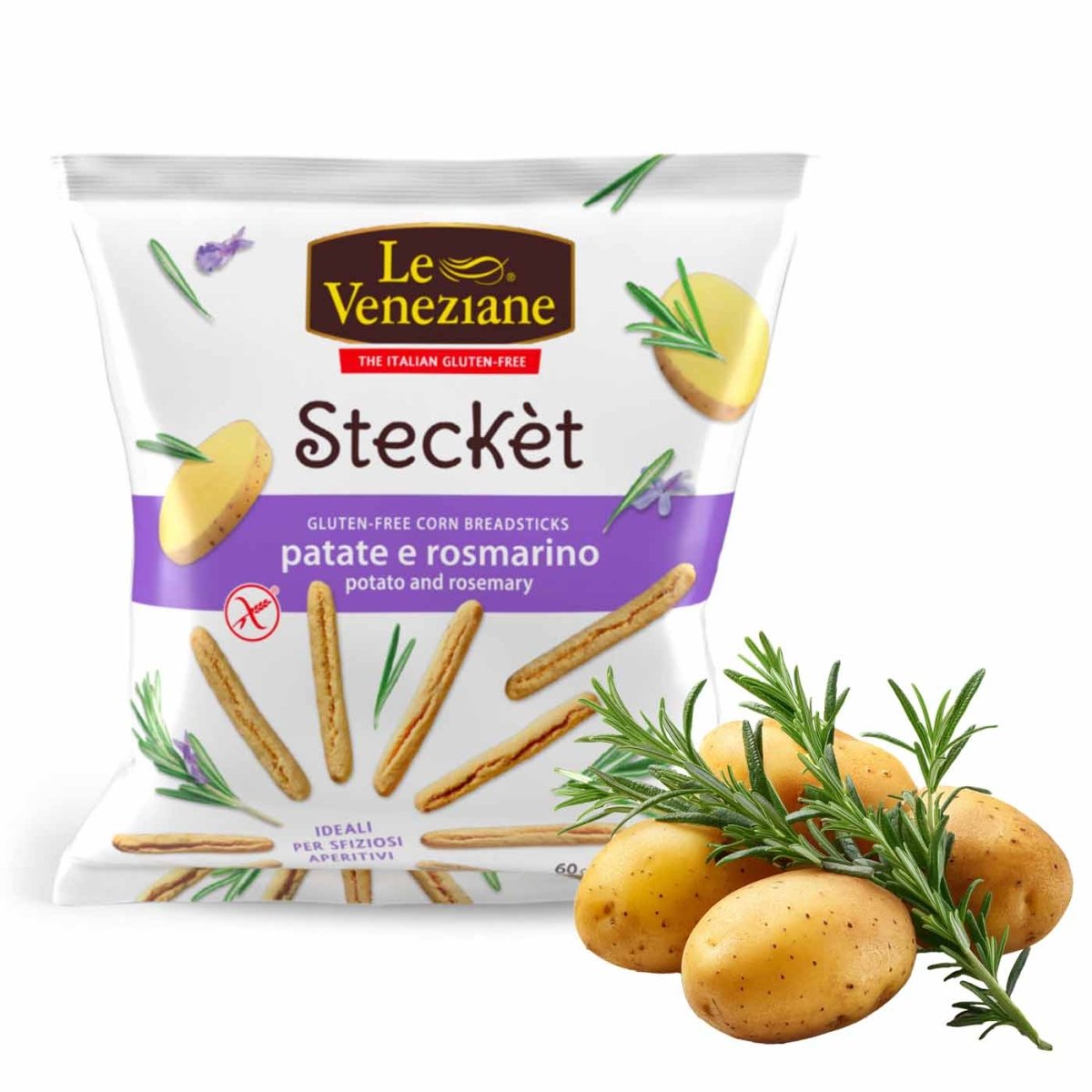 Le Veneziane Steckèt patate e rosmarino 60g - italienisch - einkaufen.de