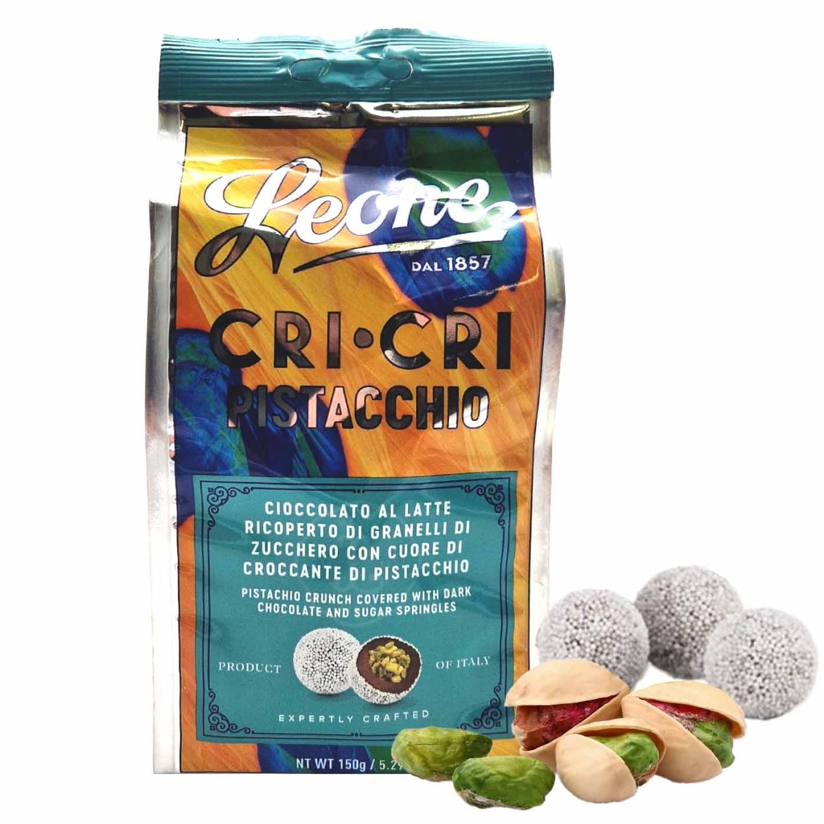 Leone Praline Cri Cri Pistacchio Cioccolato al Latte 150g - italienisch - einkaufen.de