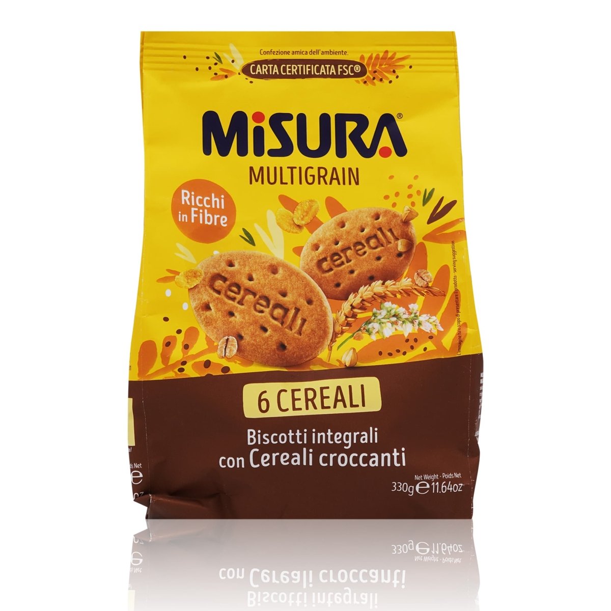 MISURA Multigrain 6 cereali – Müslikekse 6 Getreidesorten - 0,330kg - italienisch - einkaufen.de