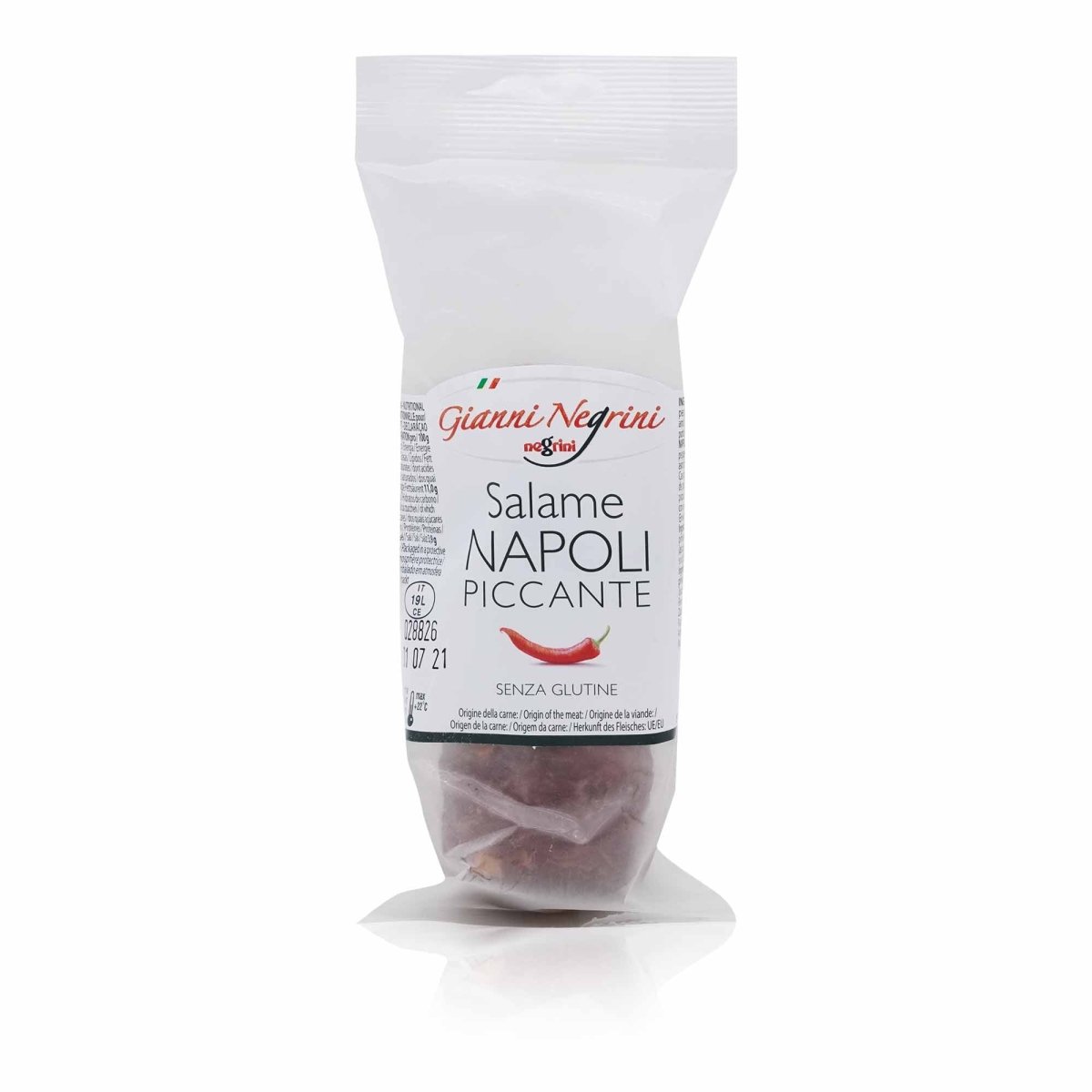 NEGRINI Salame Napoli Piccante – Salami Napoli mit Chili - 0,125kg - italienisch - einkaufen.de
