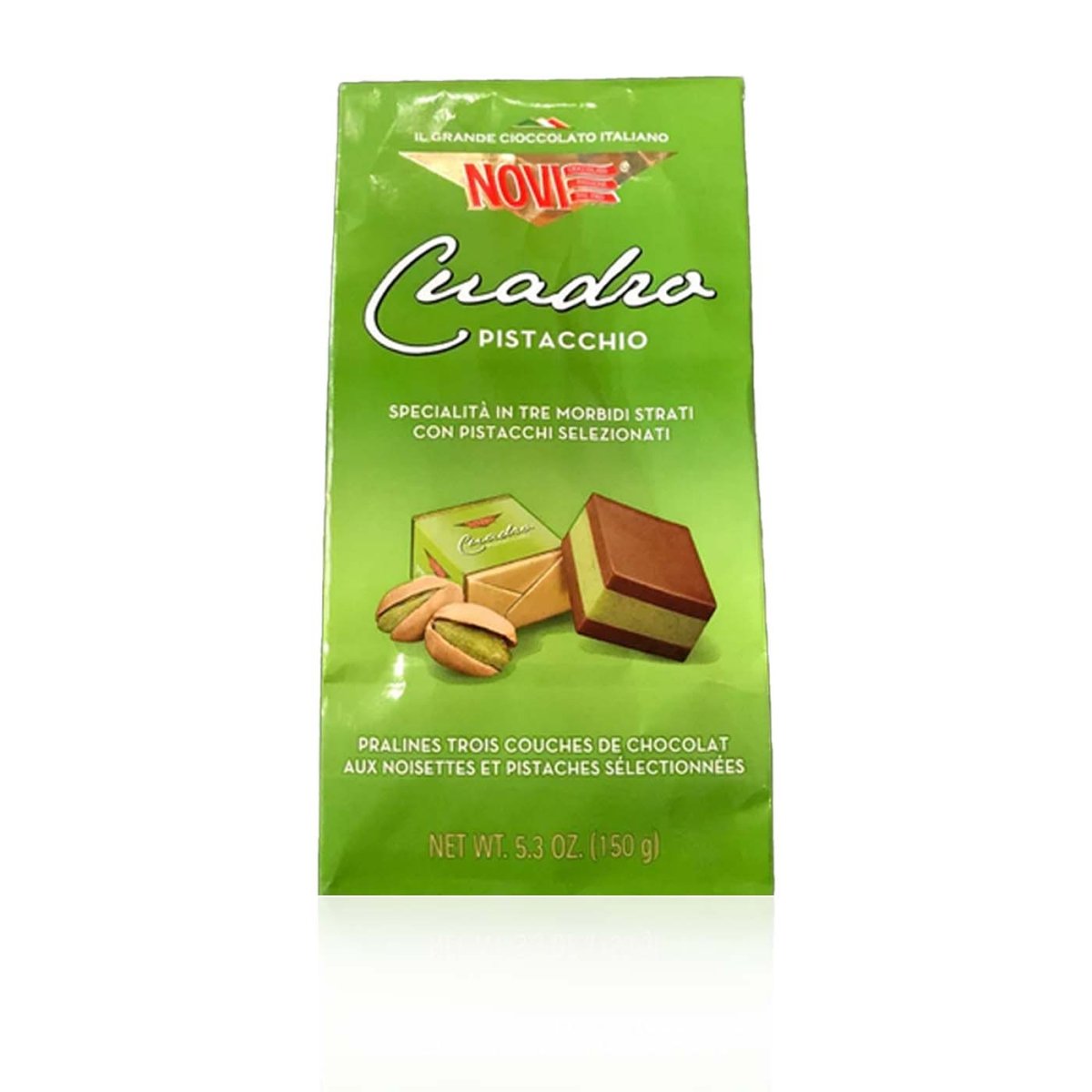 NOVI - Cuadro Pistacchio - Schokoladen Pralinen mit Pistazien - glutenfrei - 0,15kg - italienisch - einkaufen.de
