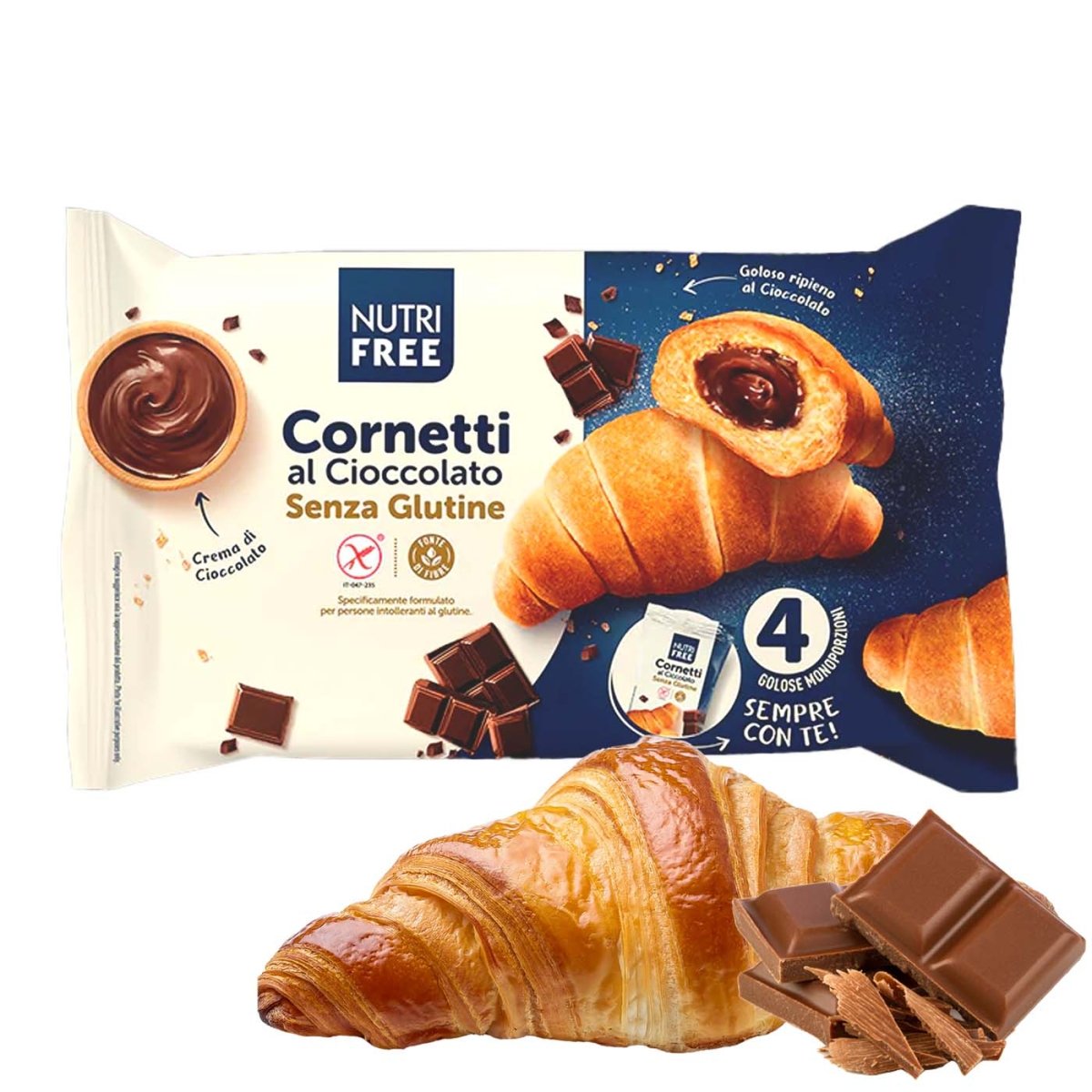 Nutri Free Croissant Cornetti al Cioccolato senza glutine 240g - italienisch - einkaufen.de