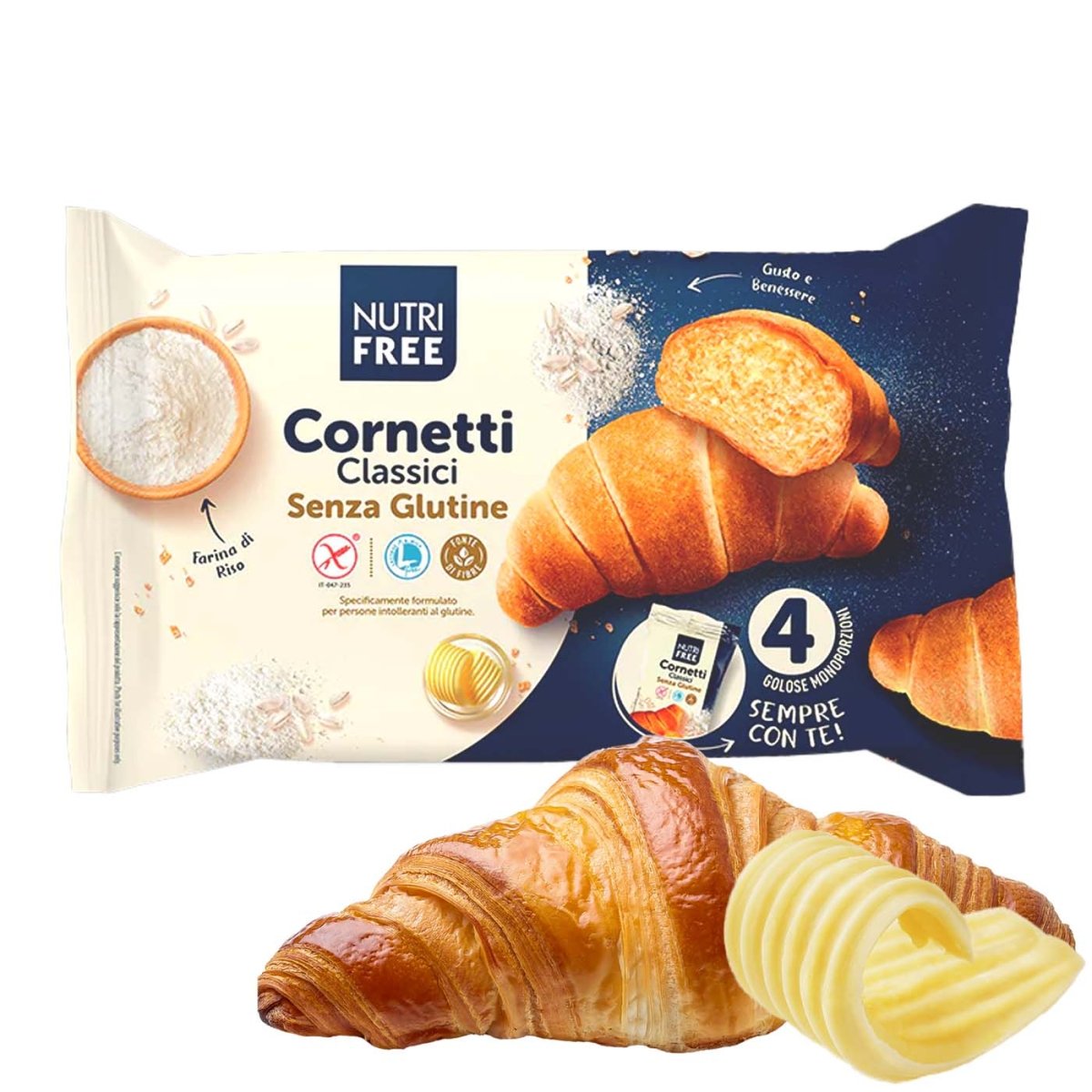 Nutri Free Croissant Cornetti Classici senza glutine 240g - italienisch - einkaufen.de