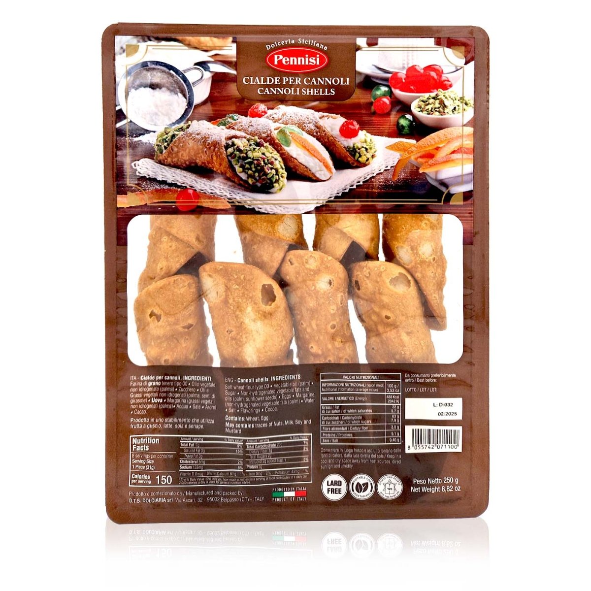 PENNISI Cialde per Cannoli - Frittierte Teigrolle - 0,15kg - italienisch - einkaufen.de
