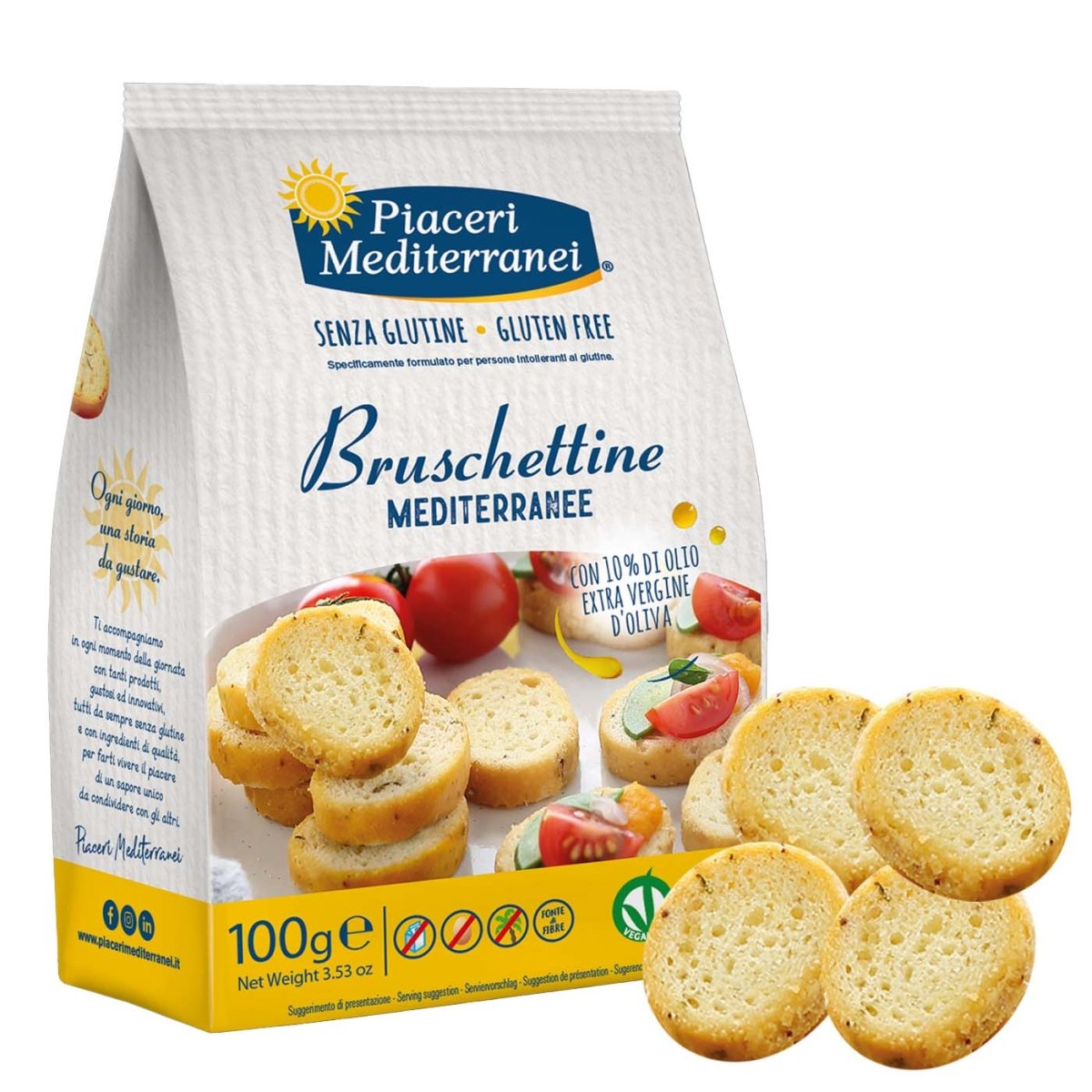 Piaceri Mediterranei Bruschettine Mediterranee senza glutine 100g - italienisch - einkaufen.de