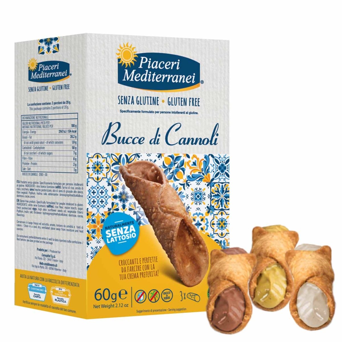 Piaceri Mediterranei Bucce di Cannoli senza glutine 60g - italienisch - einkaufen.de