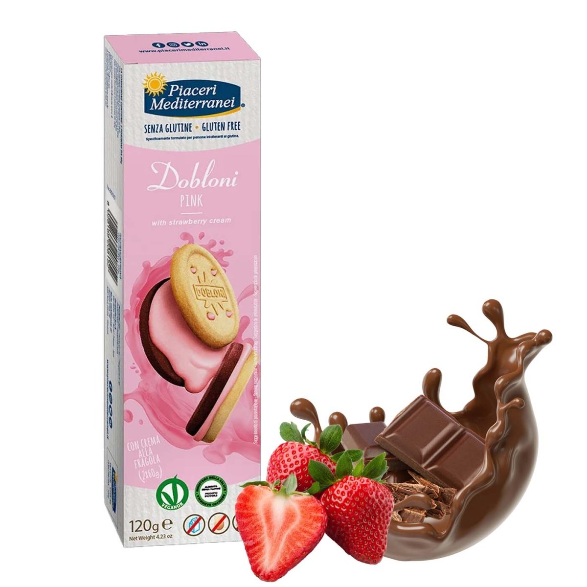 Piaceri Mediterranei Dobloni Pink senza glutine 120g - italienisch - einkaufen.de